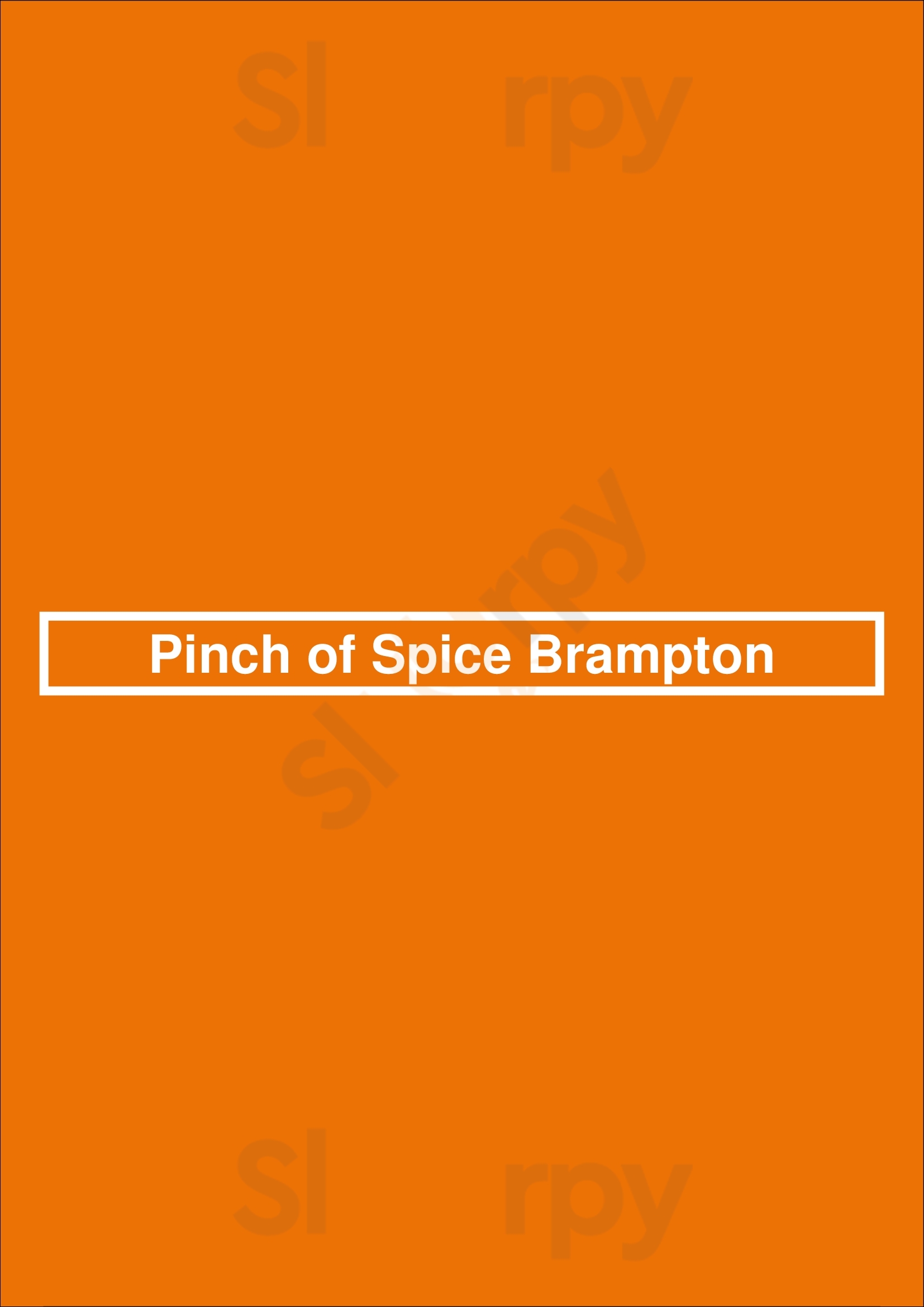 Pinch Of Spice Brampton Brampton Menu - 1