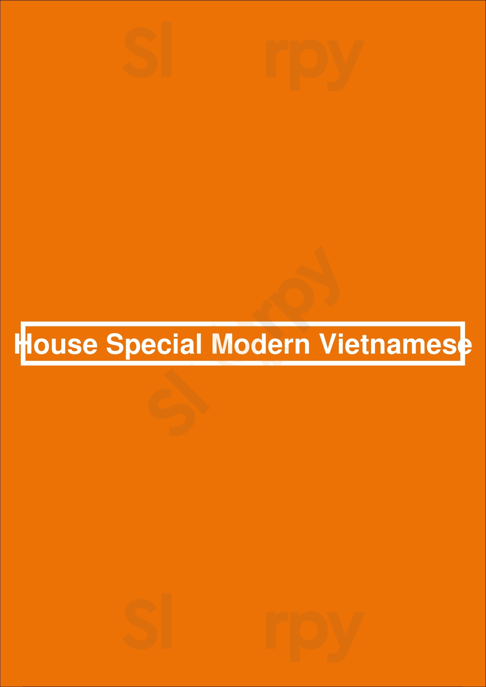 House Special Modern Vietnamese Vancouver Menu - 1