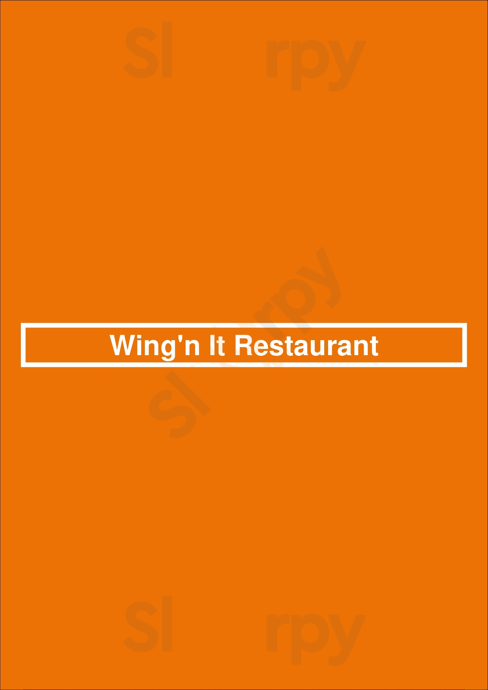 Wing'n It Restaurant Grande Prairie Menu - 1