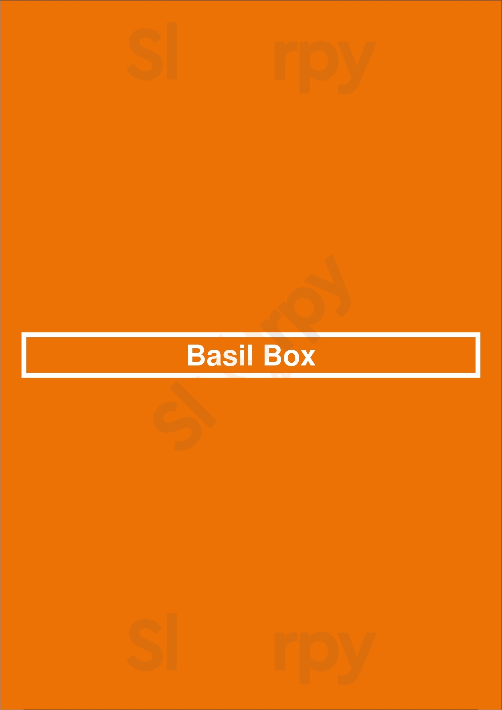 Basil Box Oakville Menu - 1