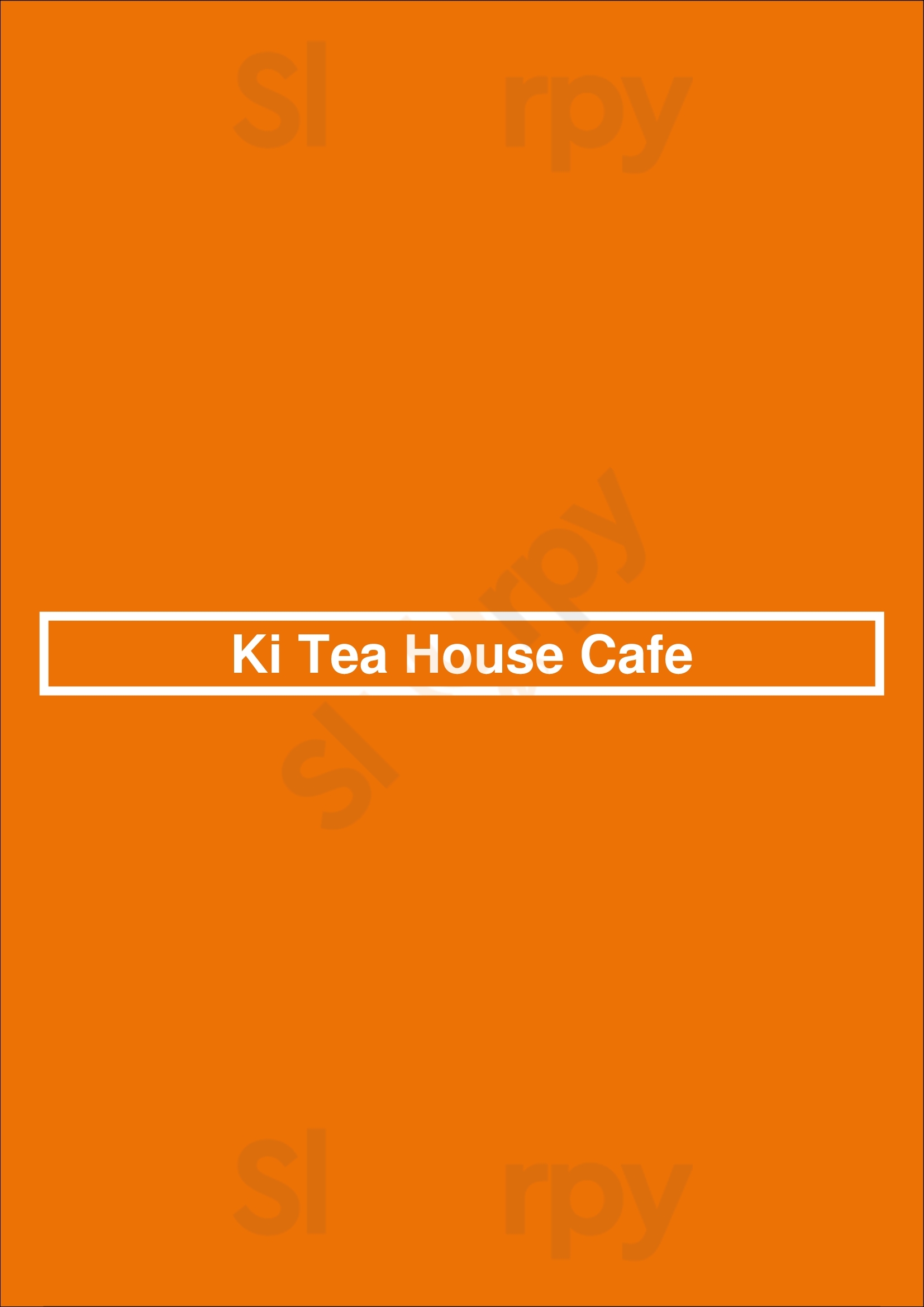 Ki Tea House Cafe Burnaby Menu - 1