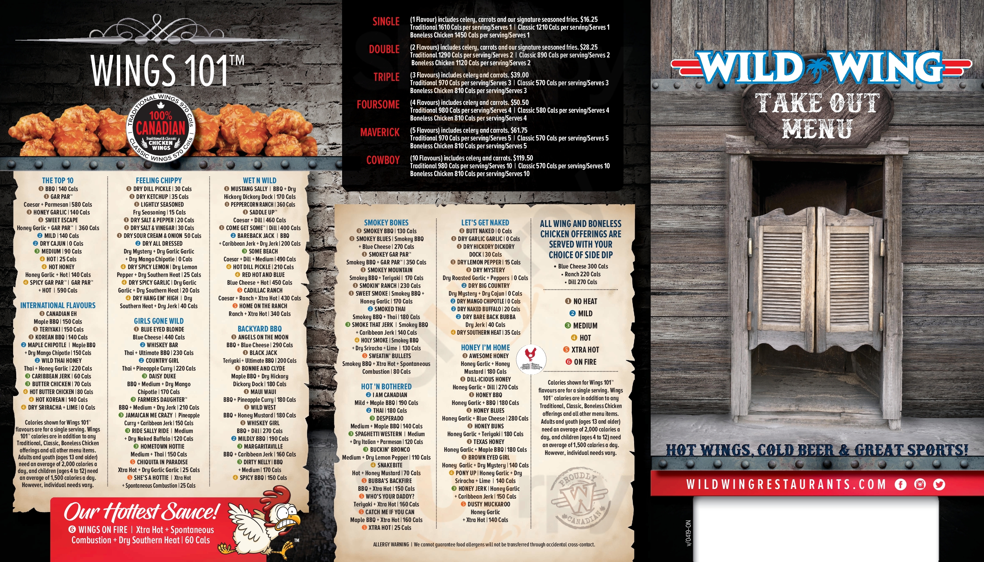 Wild Wing Restaurant Belleville Menu - 1