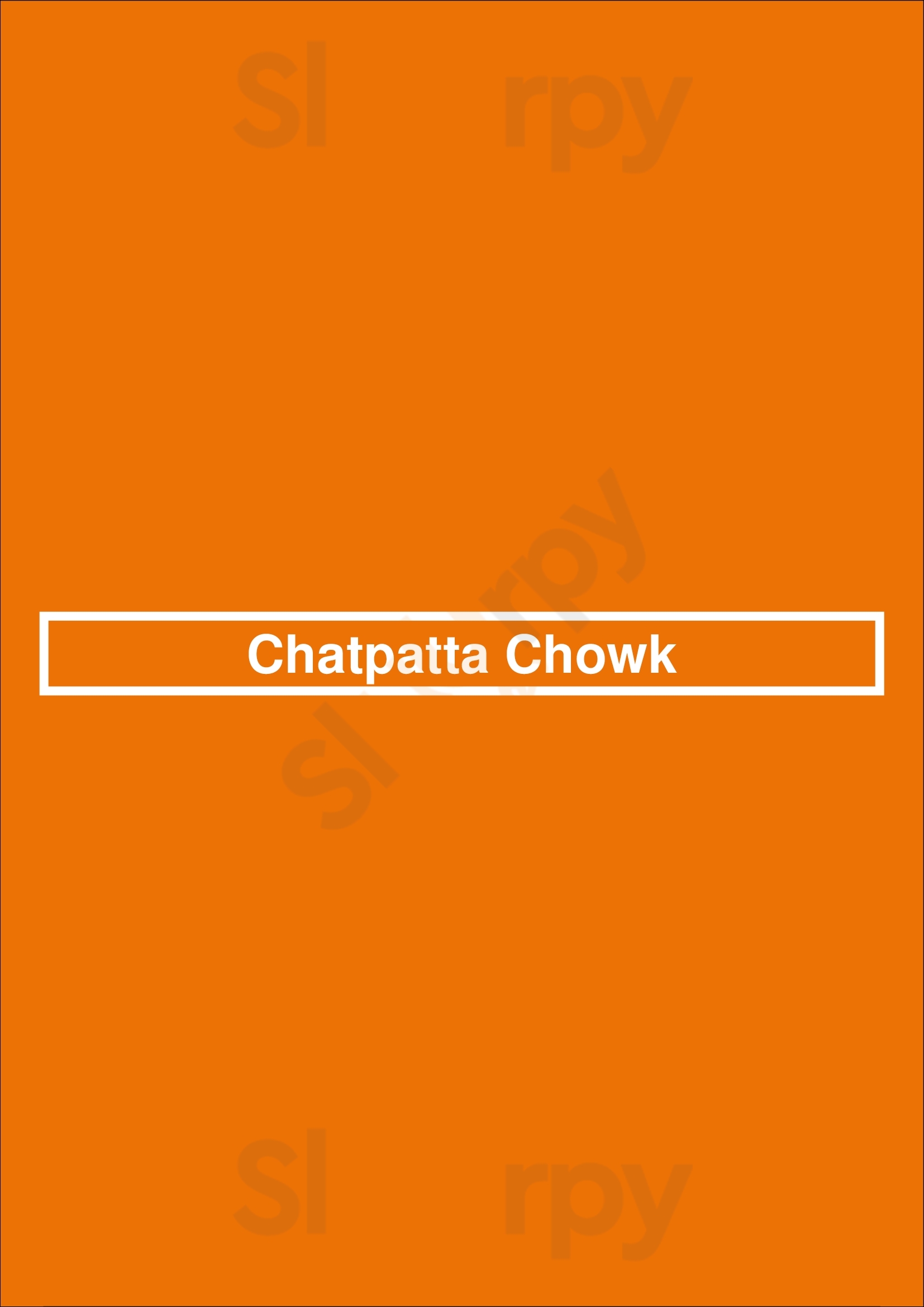 Chatpatta Chowk Mississauga Menu - 1