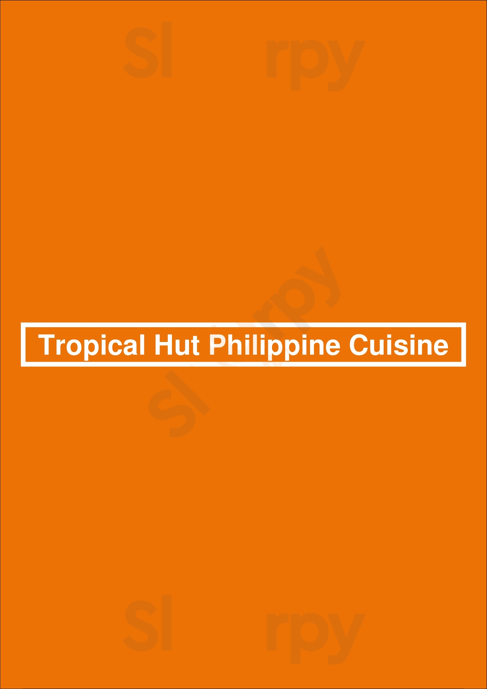 Tropical Hut Philippine Cuisine Windsor Menu - 1