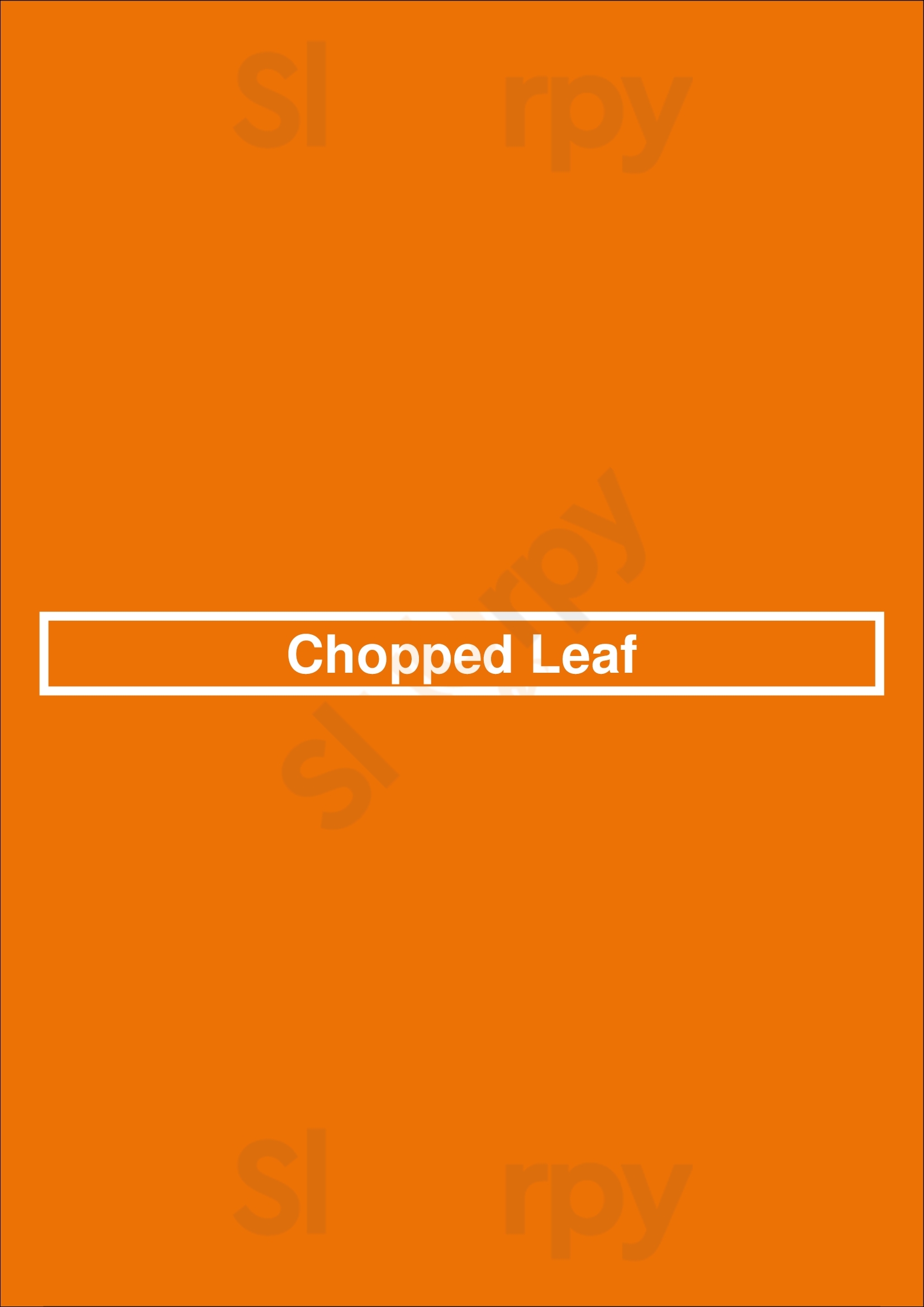 Chopped Leaf Vancouver Menu - 1