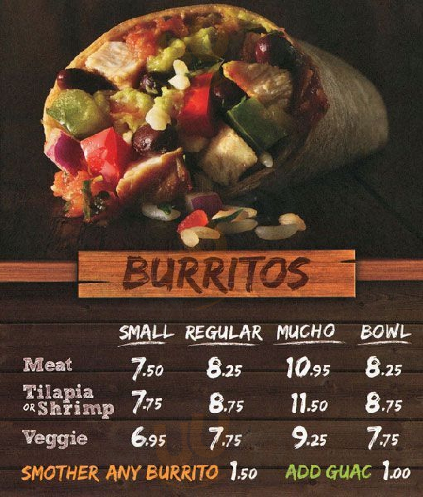 Mucho Burrito Burnaby Menu - 1