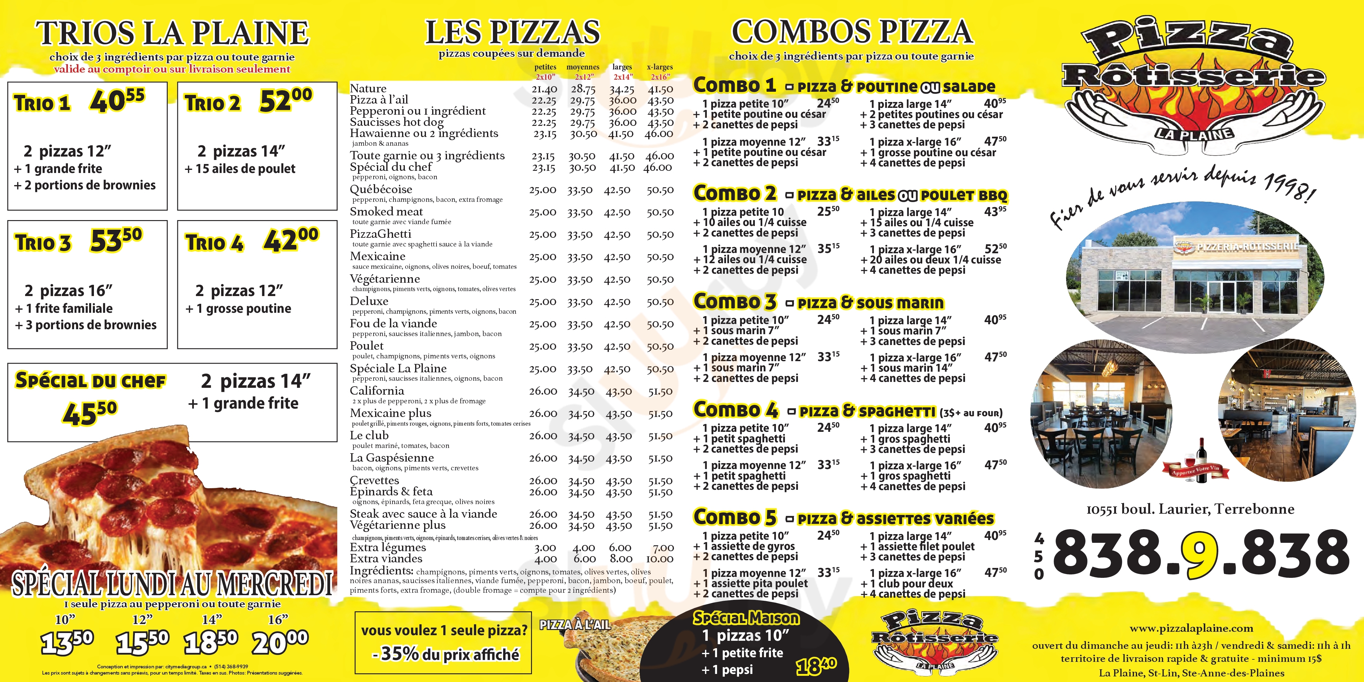 Mega Pizza Laplaine Terrebonne Menu - 1