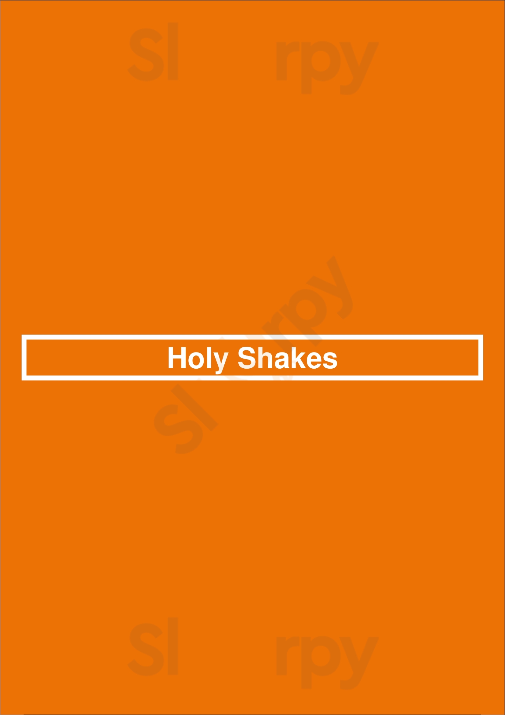 Holy Shakes Brampton Menu - 1