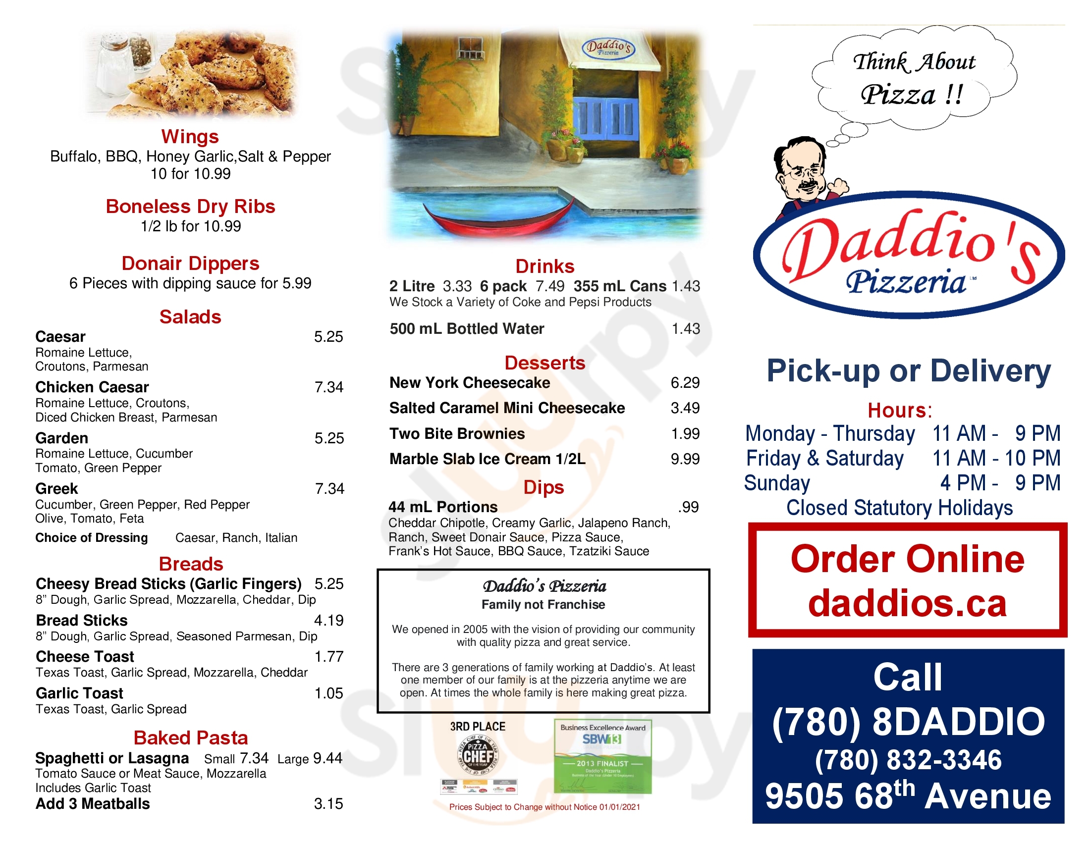 Daddio's Pizzeria Grande Prairie Menu - 1