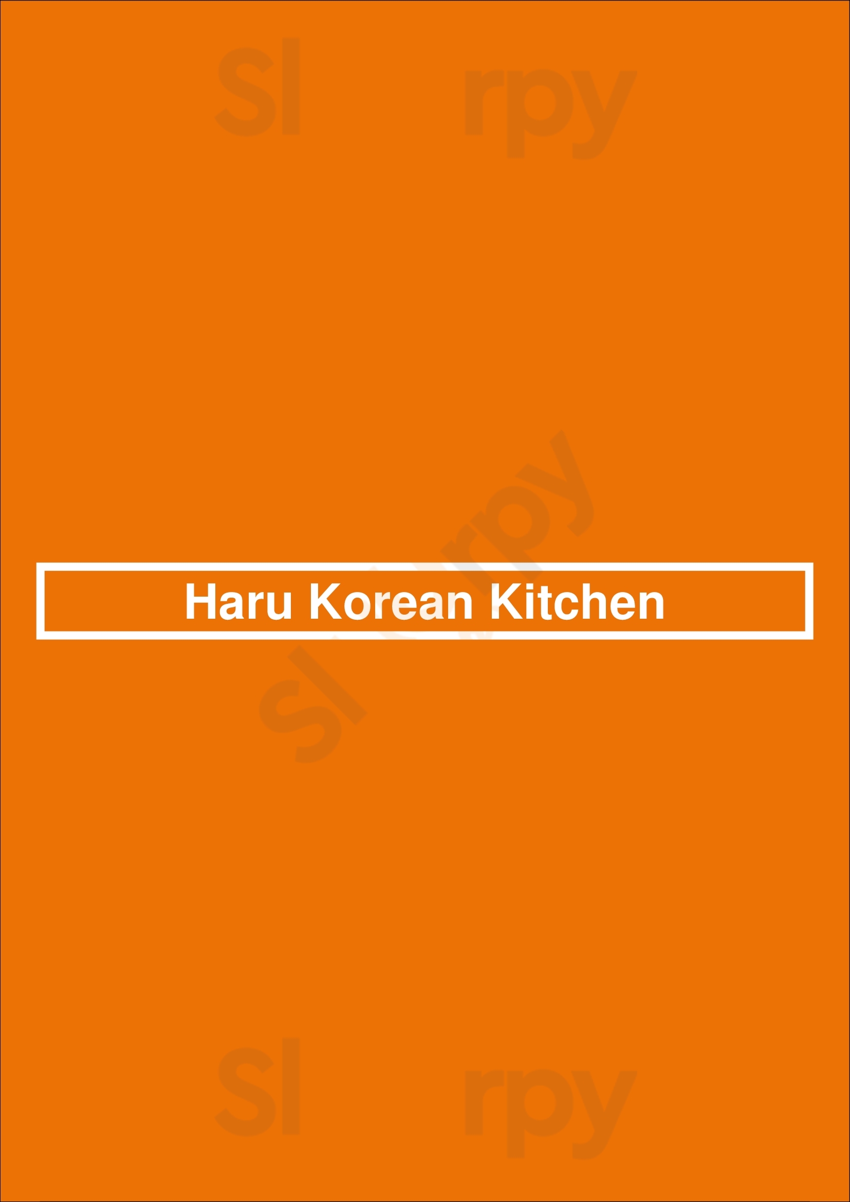 Haru Korean Kitchen Vancouver Menu - 1