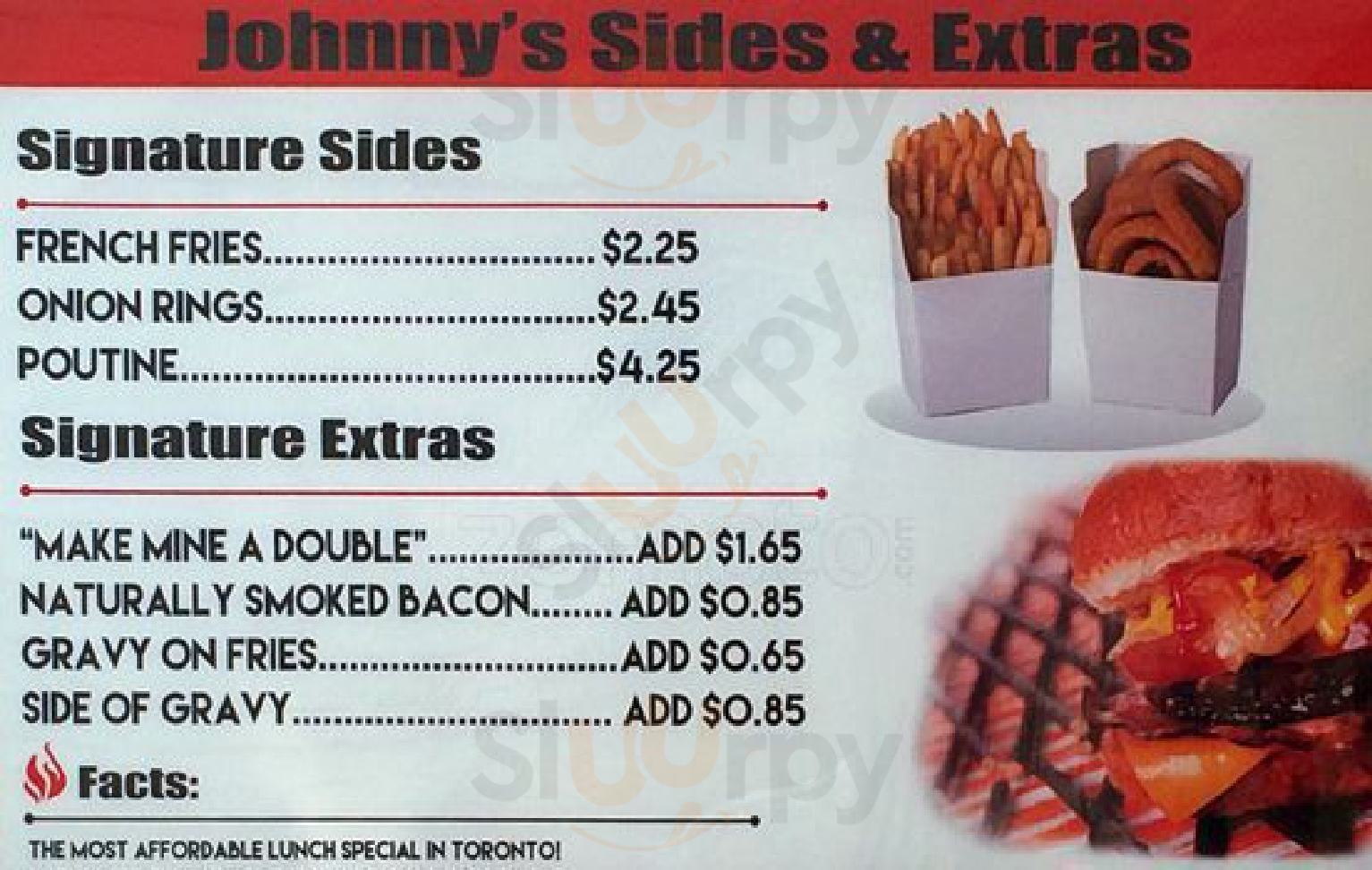 Johnny's Hamburgers Toronto Menu - 1