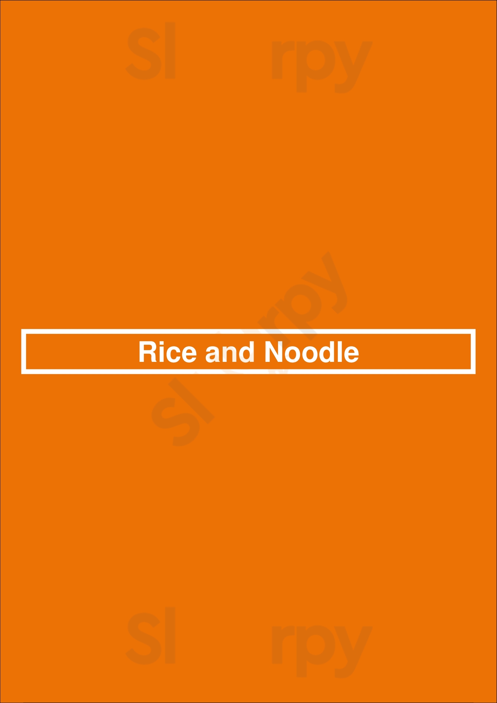 Rice And Noodle Vancouver Menu - 1