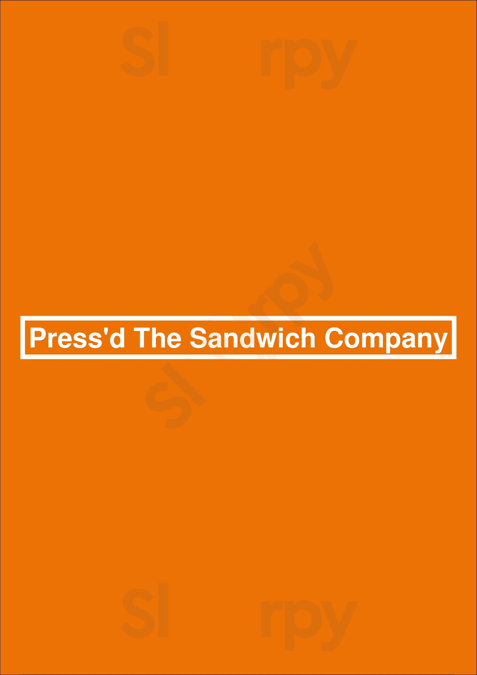 Press'd The Sandwich Company Sherwood Park Menu - 1