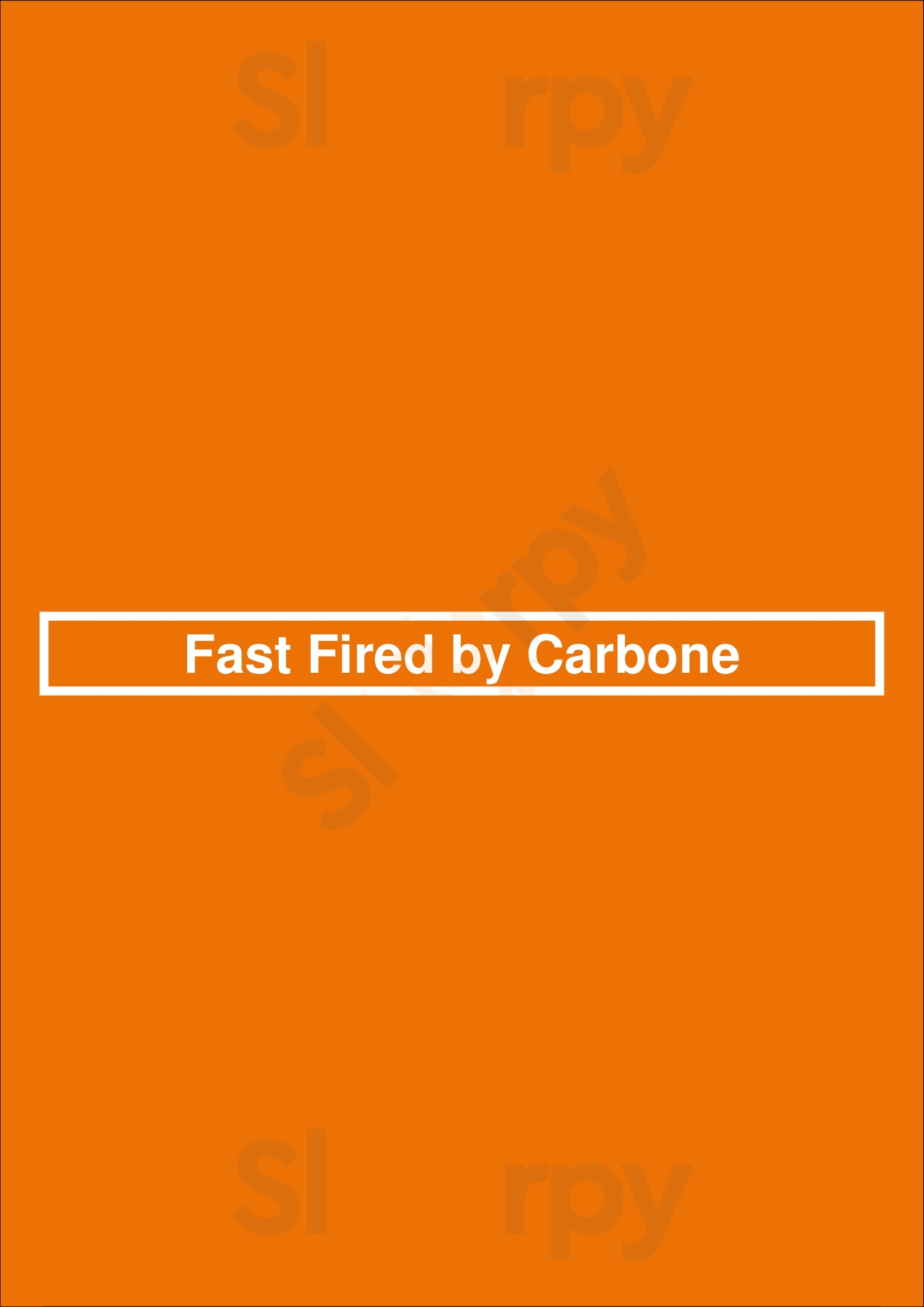 Fast Fired By Carbone Winnipeg Menu - 1