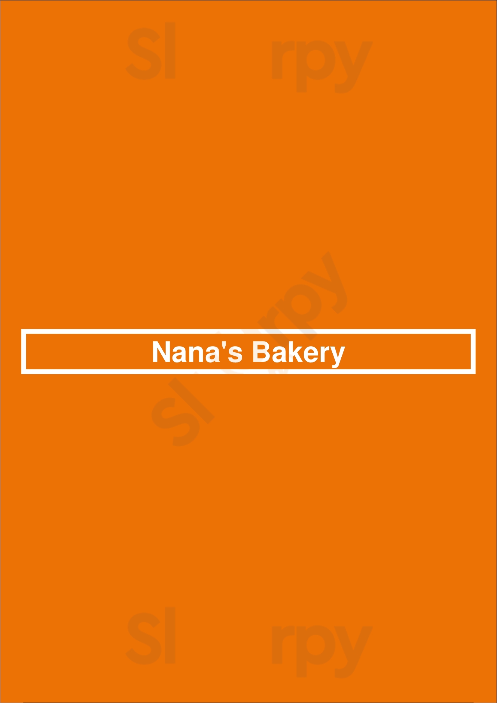 Nana's Bakery Burnaby Menu - 1