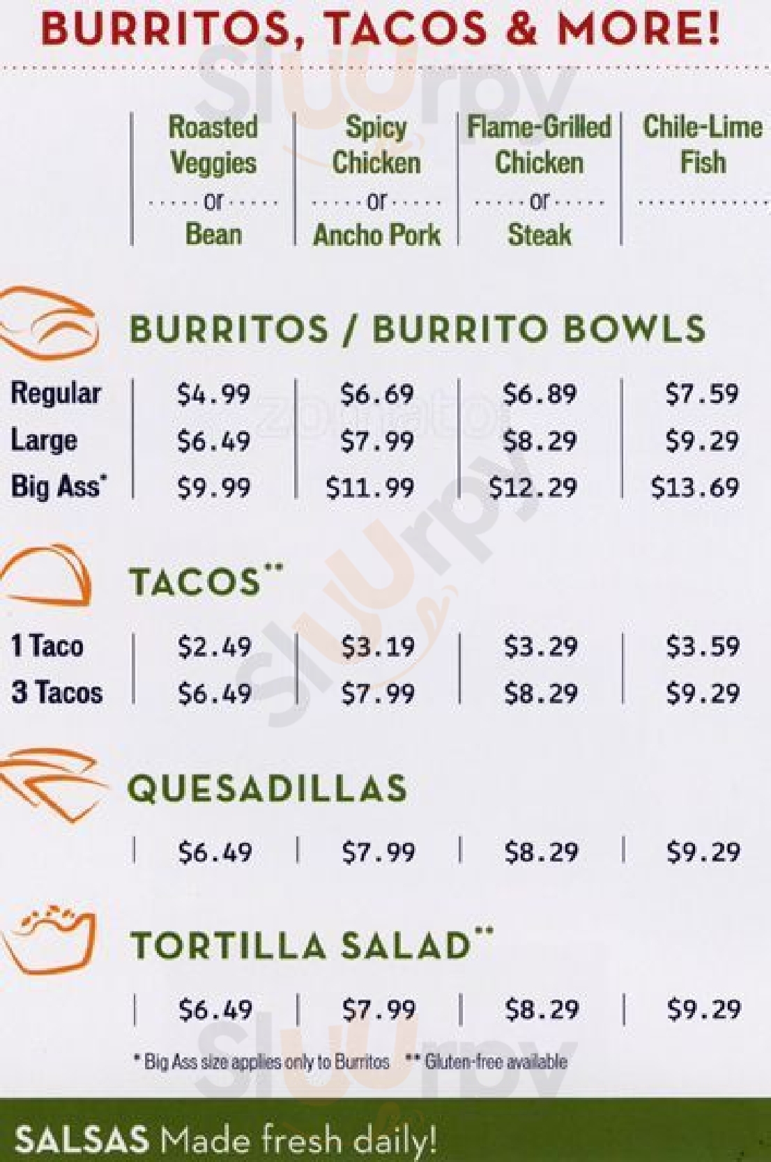 Quesada Burritos & Tacos Burnaby Menu - 1