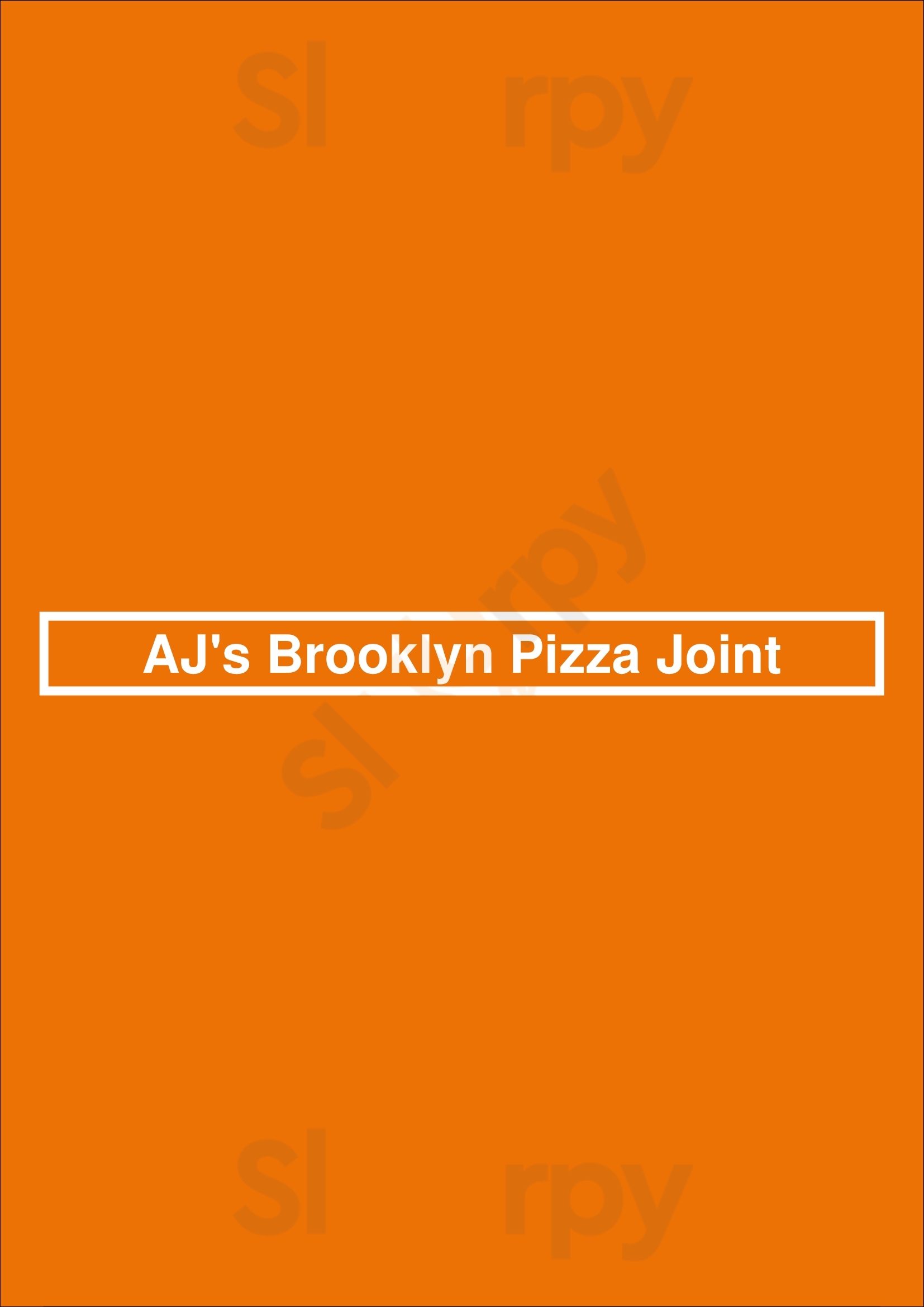 Aj's Brooklyn Pizza Joint Vancouver Menu - 1