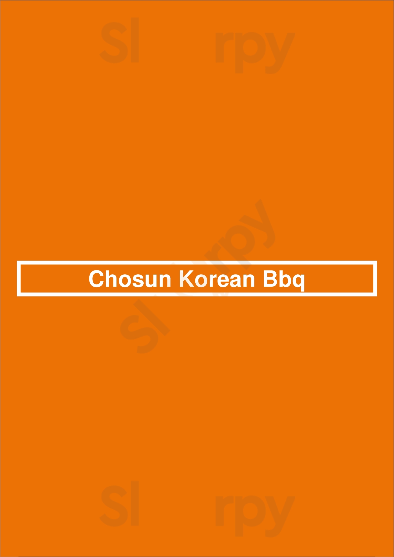 Chosun Korean Bbq Vancouver Menu - 1
