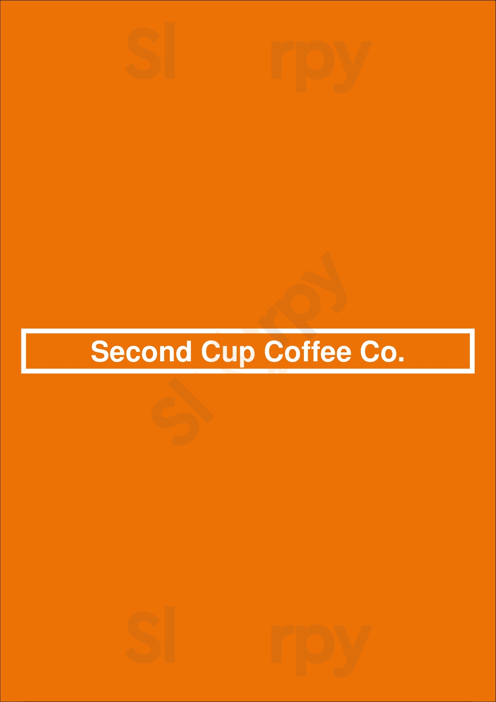 Second Cup Coffee Co. Regina Menu - 1