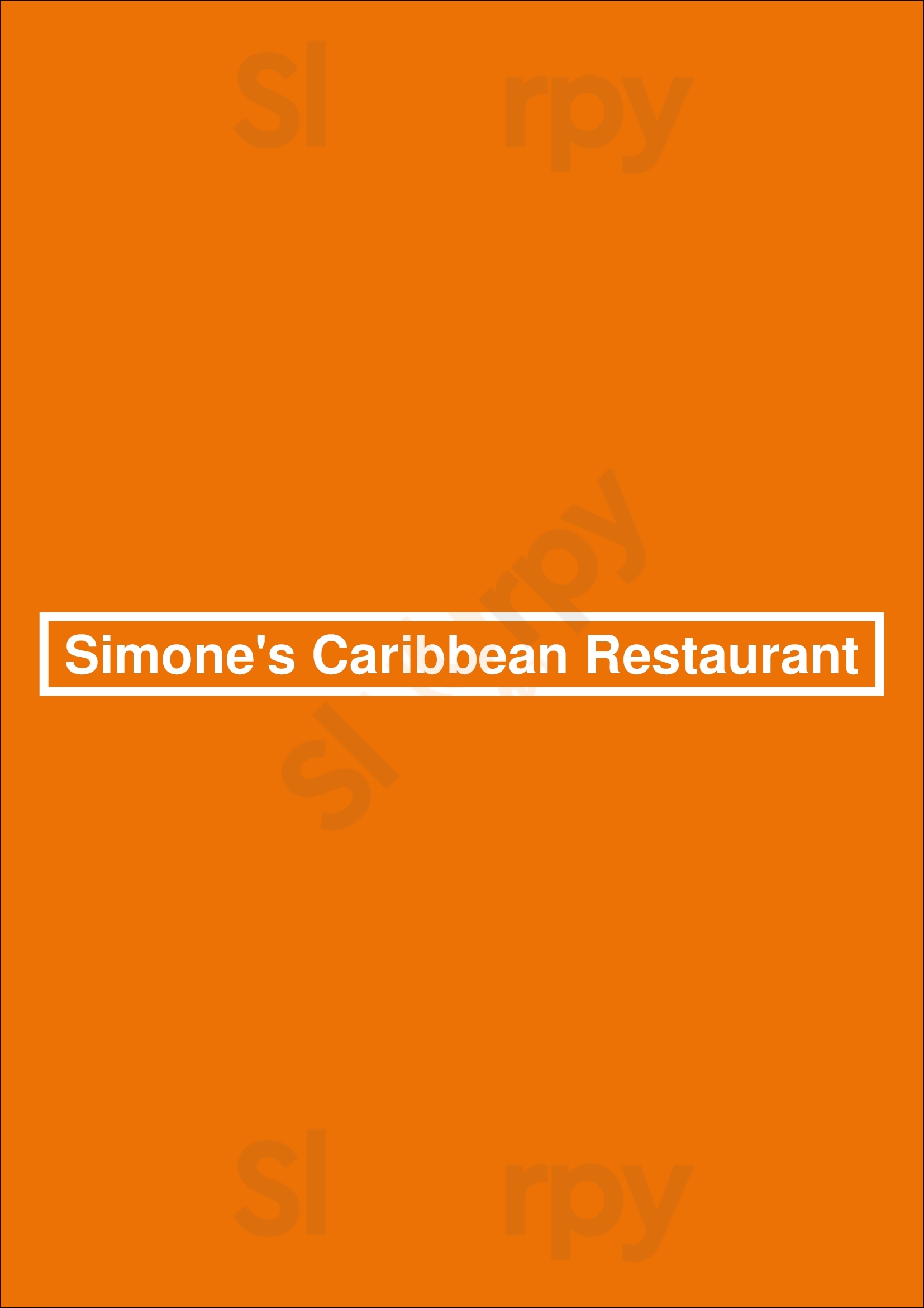 Simone's Caribbean Restaurant Toronto Menu - 1