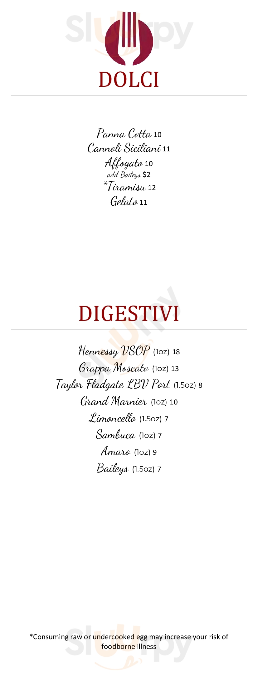 Domenico's Italian Restaurant Burnaby Menu - 1
