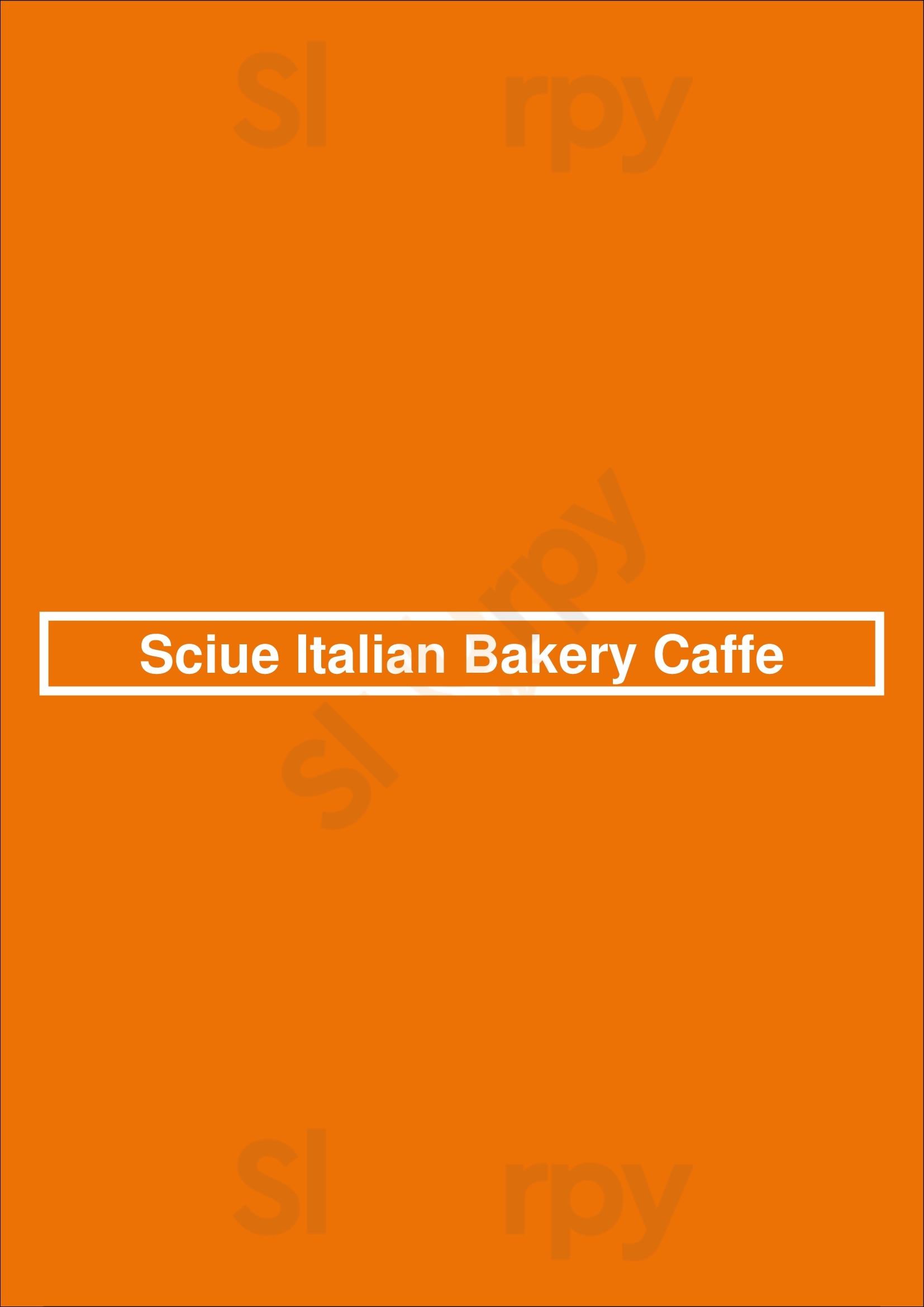 Sciue Italian Bakery Caffe Vancouver Menu - 1