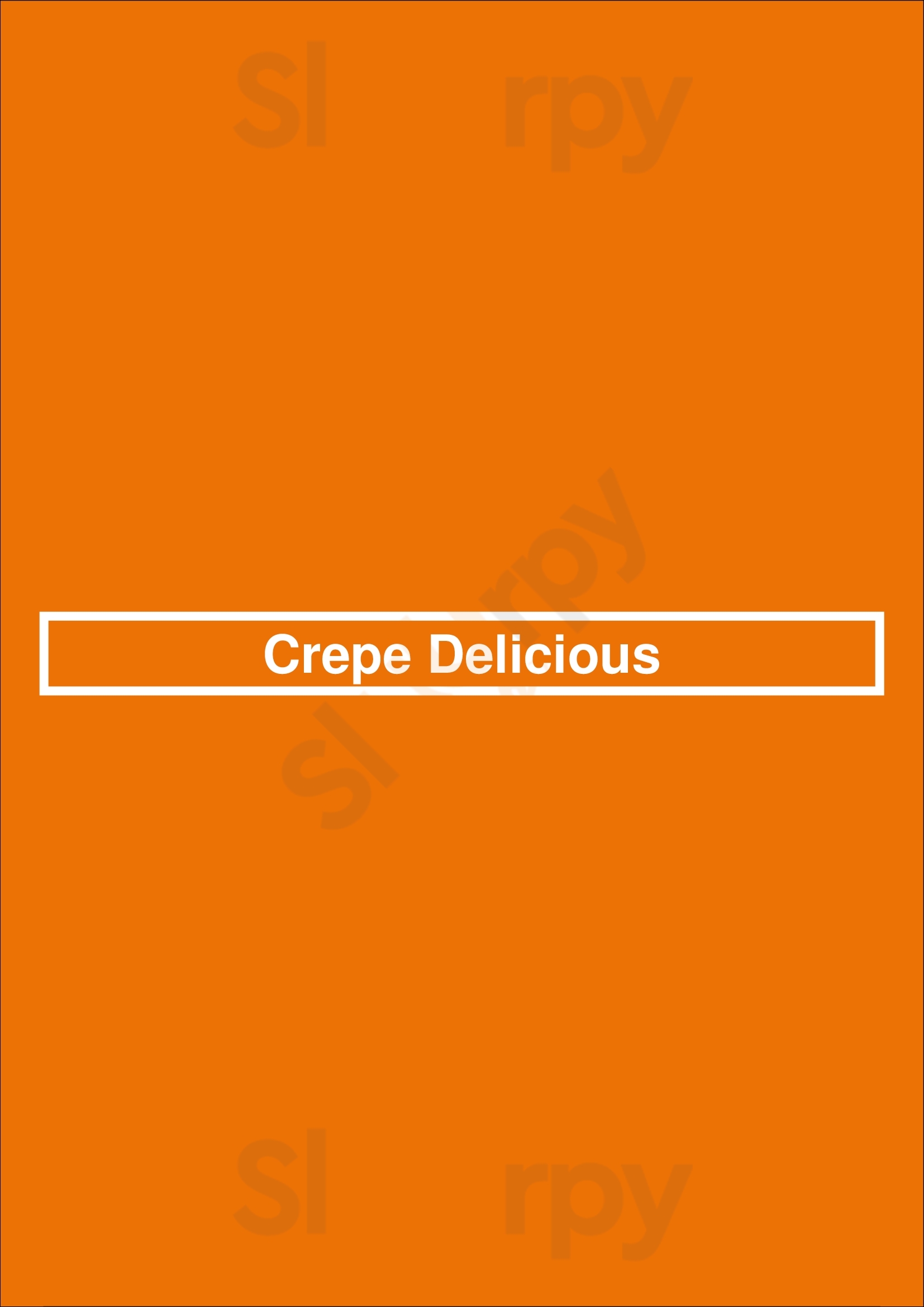 Crepe Delicious Burnaby Menu - 1