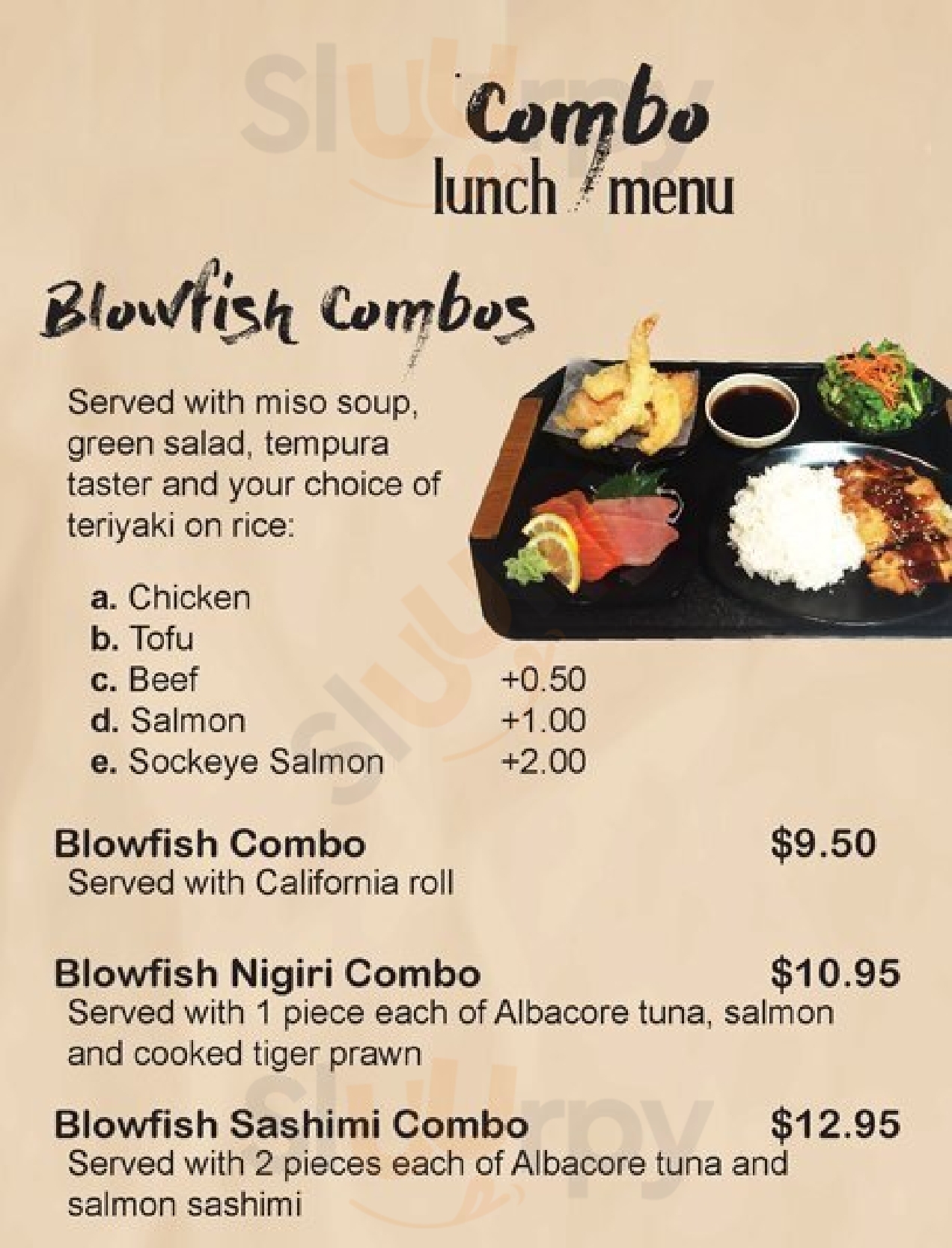 Blowfish Sushi & Japanese Food Vancouver Menu - 1