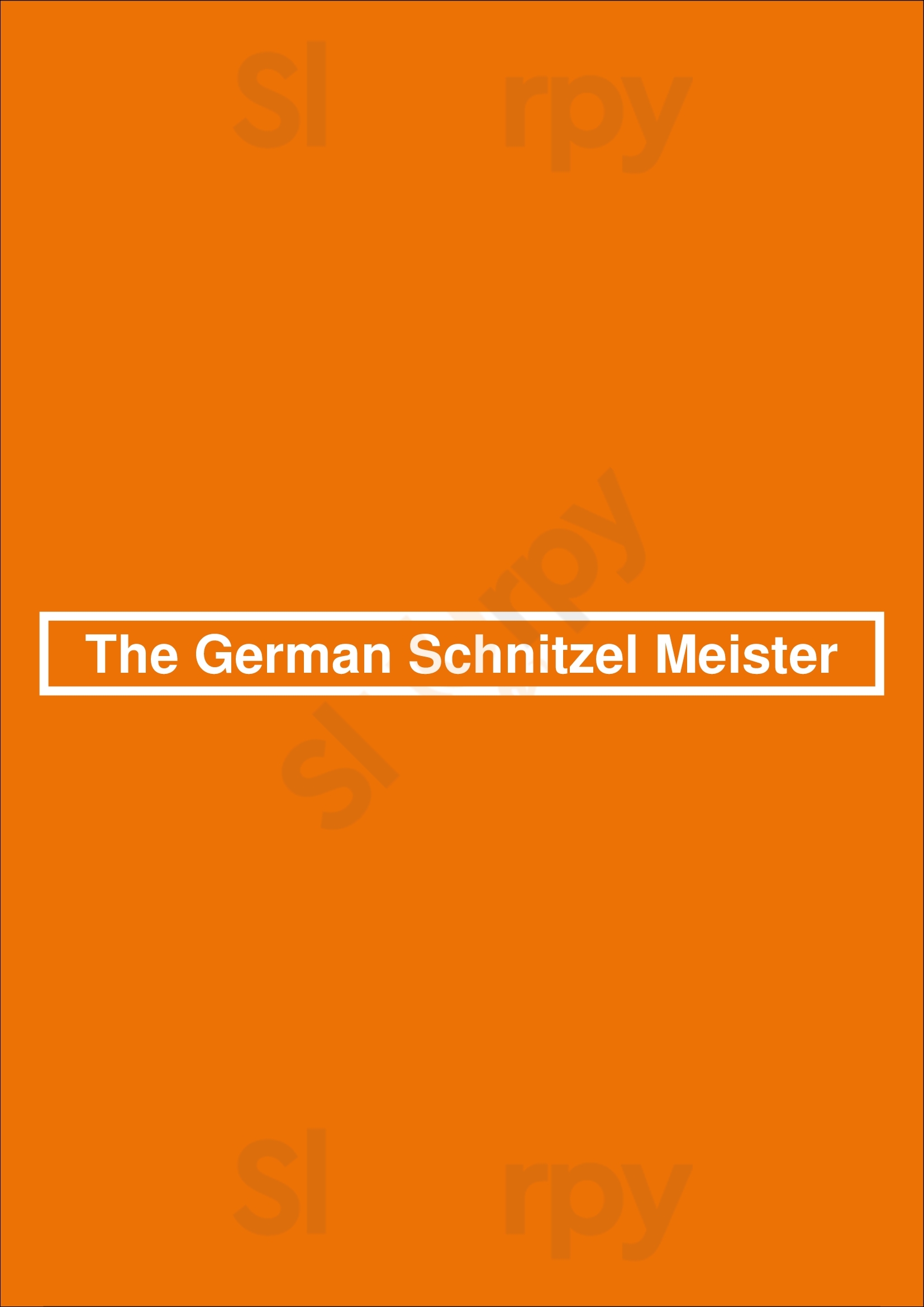 The German Schnitzel Meister Saskatoon Menu - 1