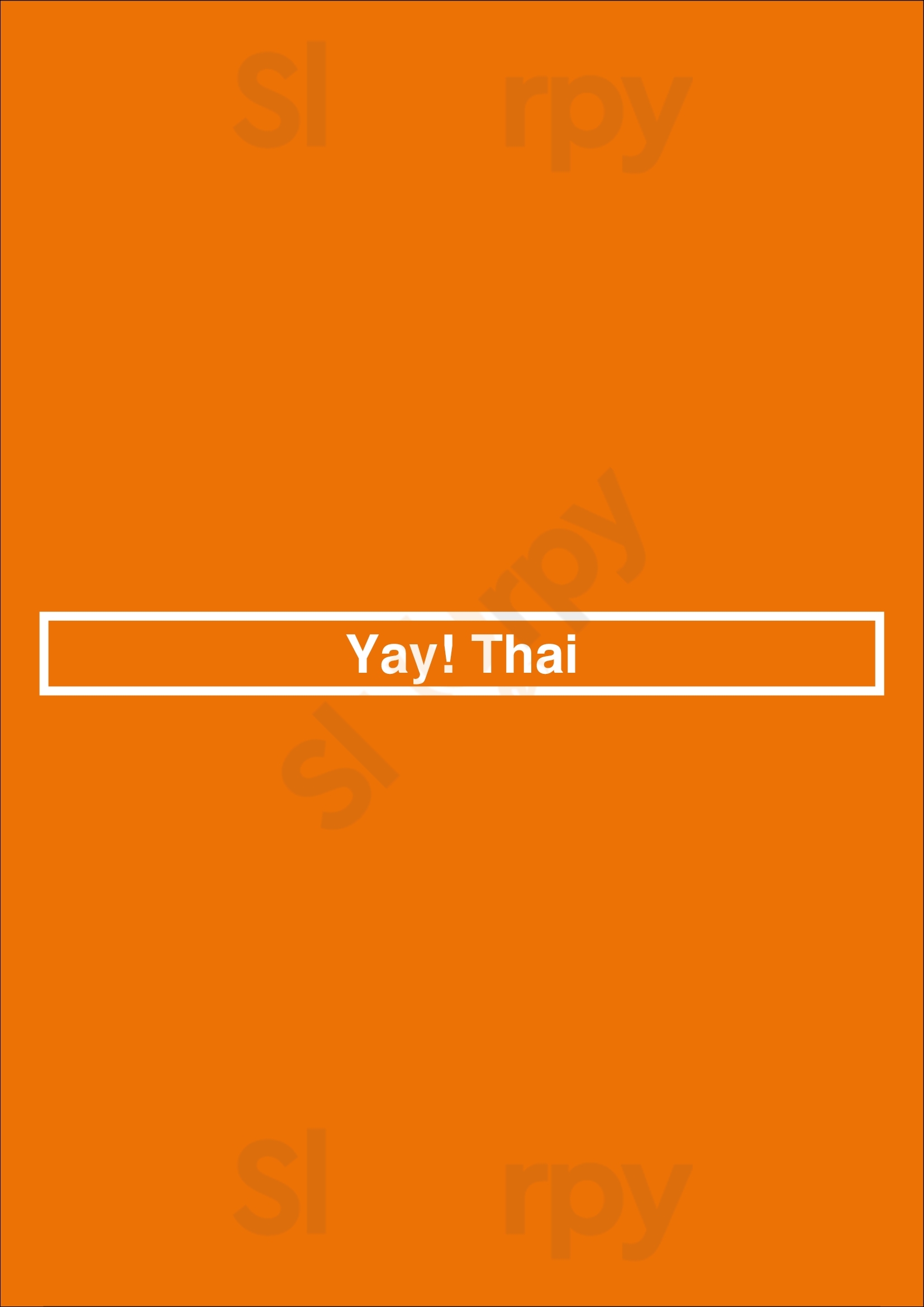 Yay! Thai Saskatoon Menu - 1