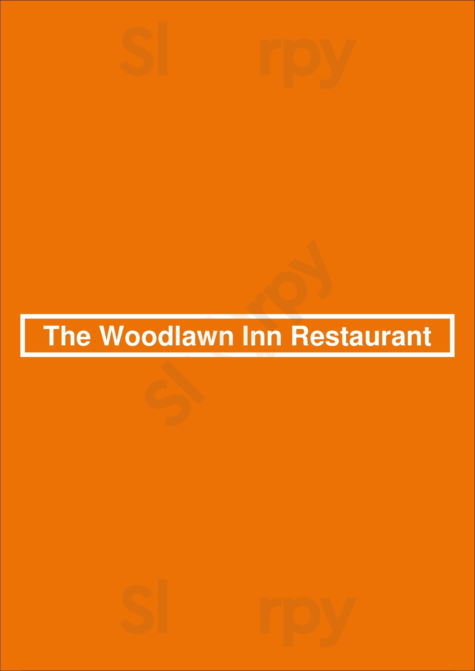 The Woodlawn Inn Restaurant Cobourg Menu - 1
