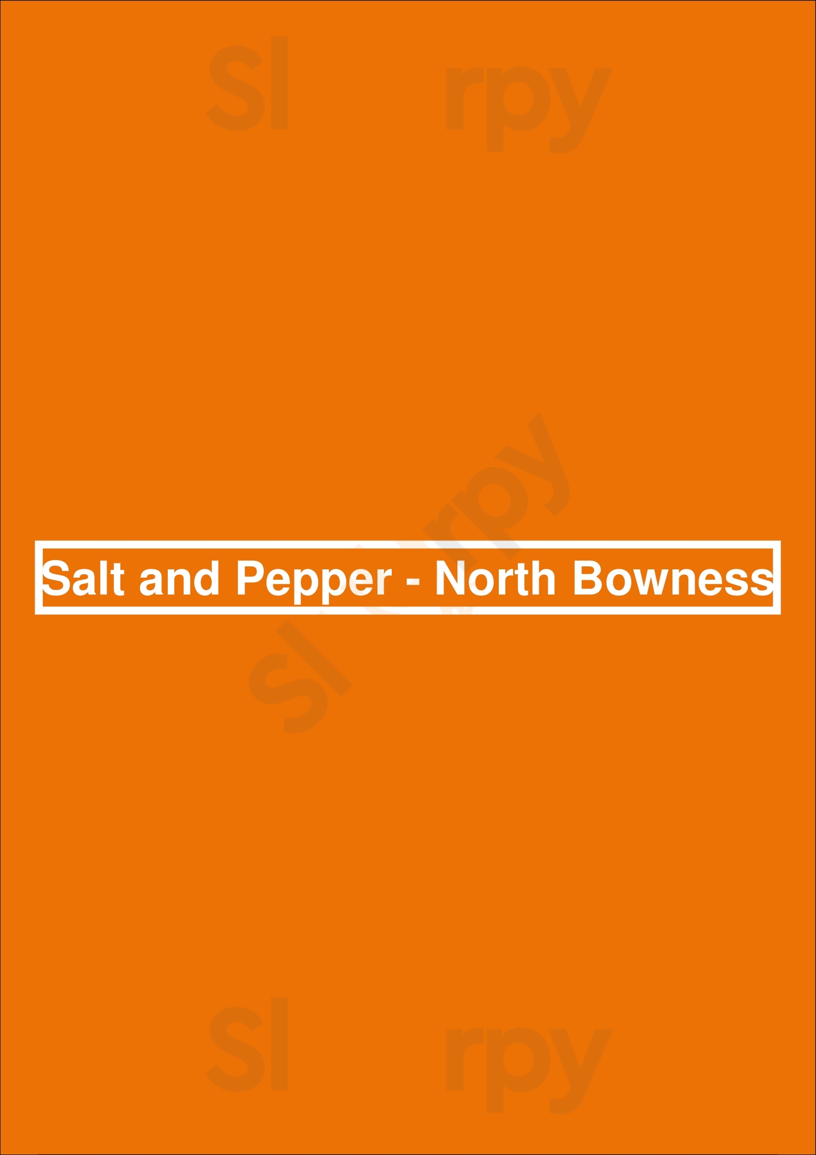 Salt And Pepper - North Bowness Calgary Menu - 1
