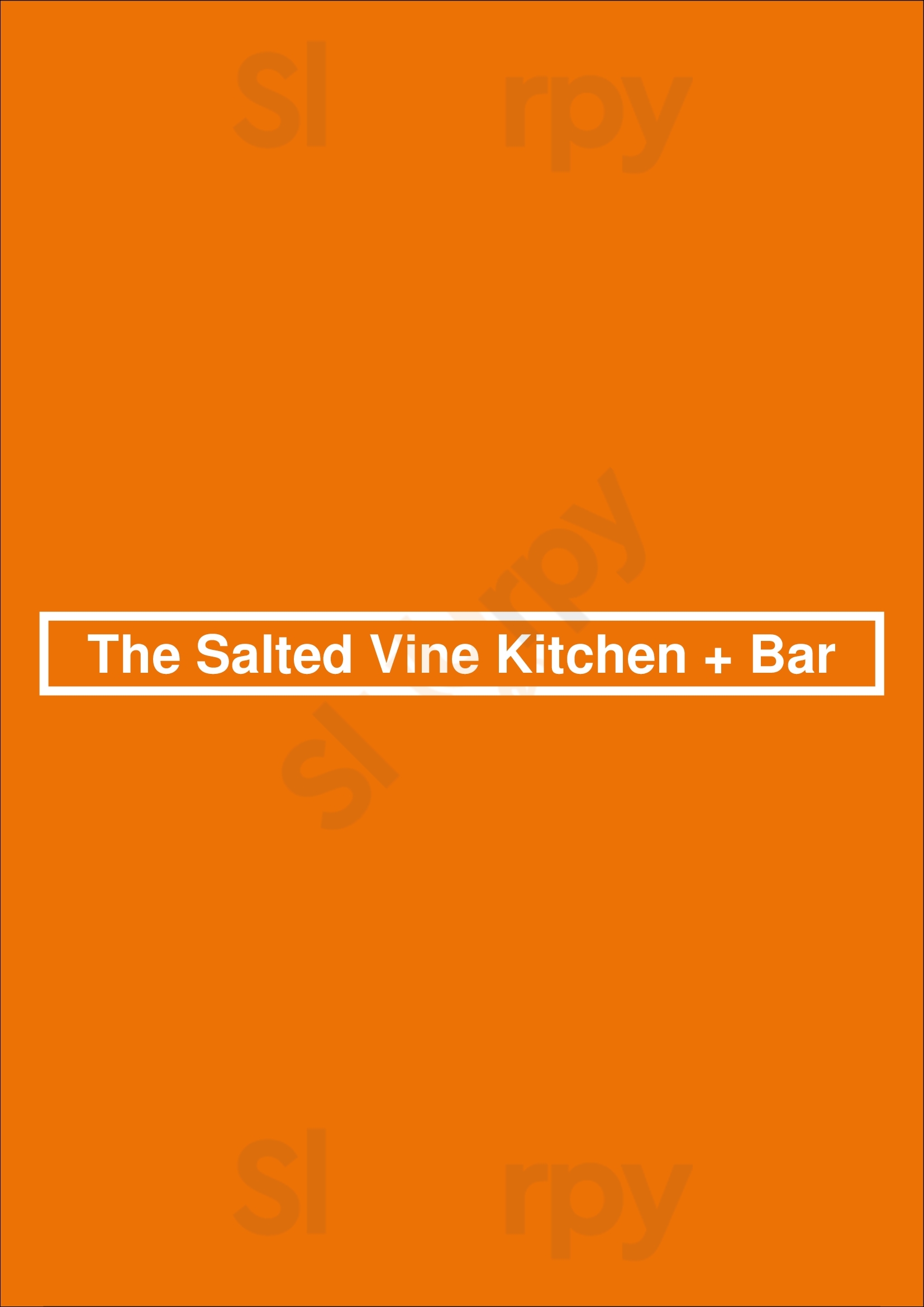 The Salted Vine Kitchen + Bar Squamish Menu - 1