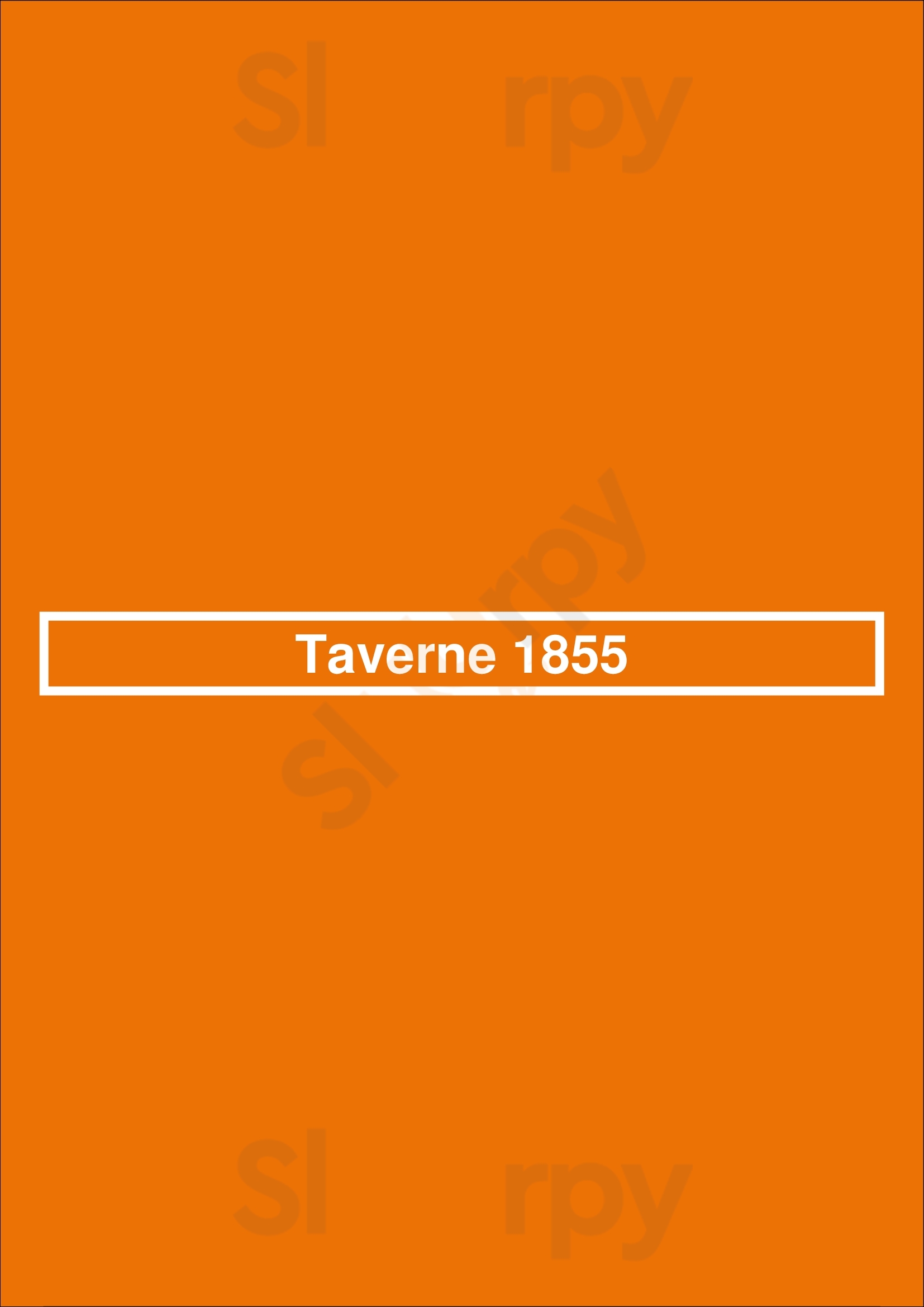 Taverne 1855 Magog Menu - 1