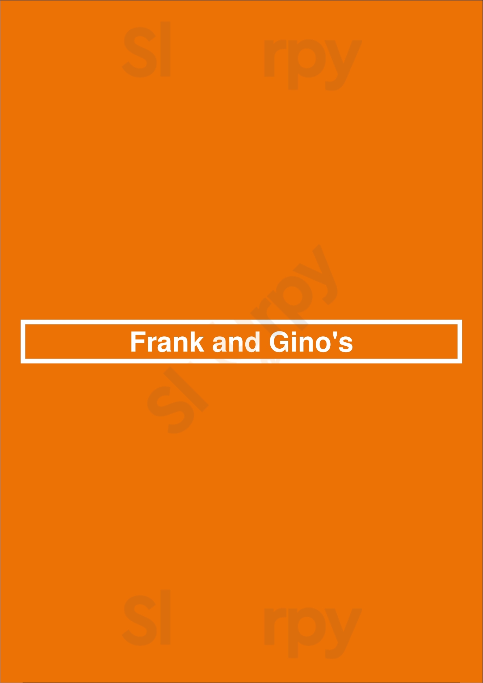 Frank & Gino's Grill & Pasta House Truro Menu - 1