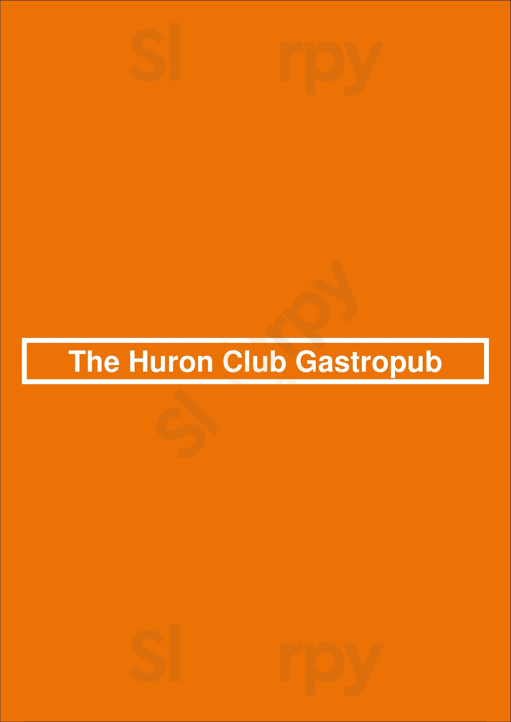 The Huron Club Gastropub Collingwood Menu - 1