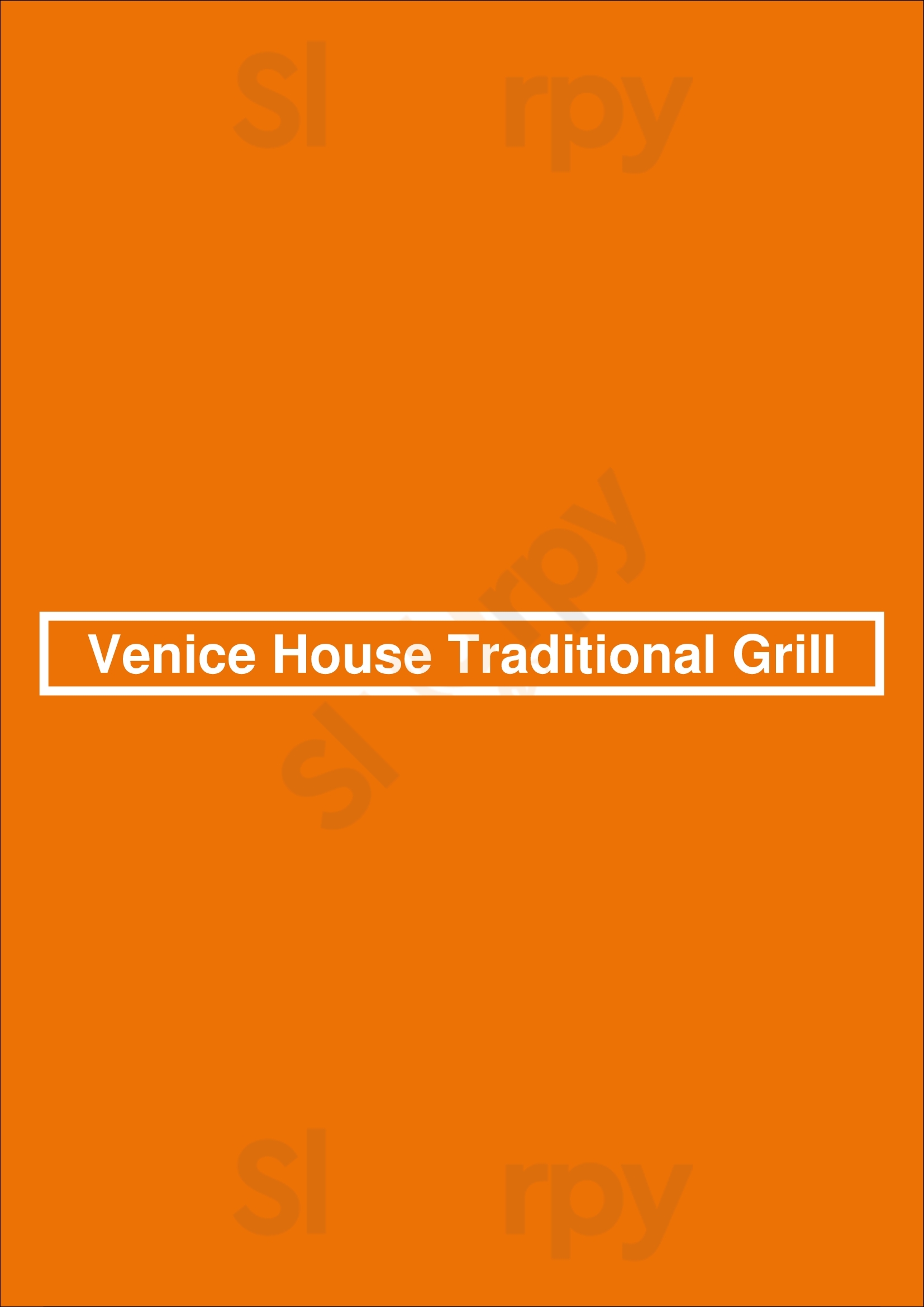 Venice House Traditional Grill Saskatoon Menu - 1