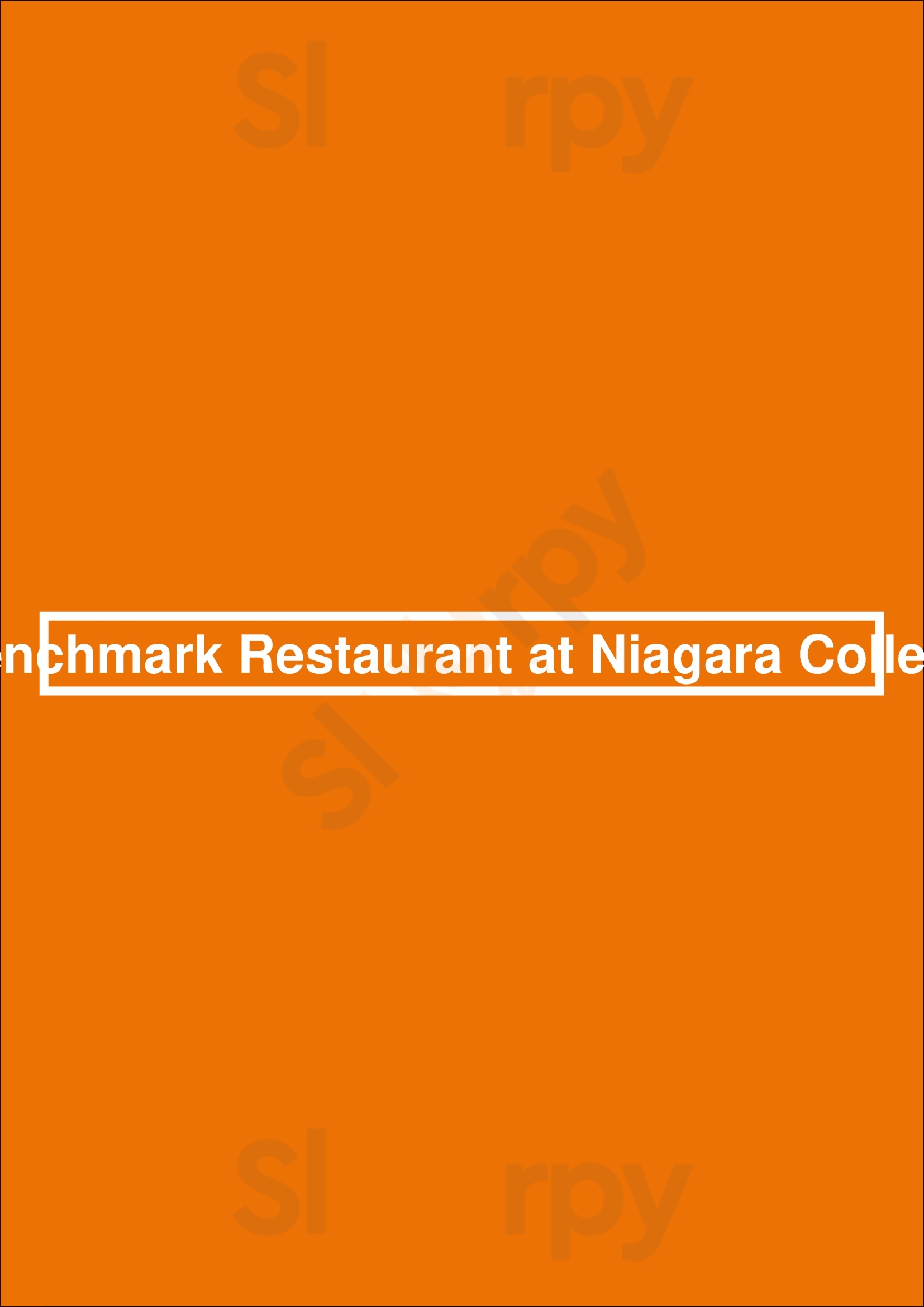 Benchmark Restaurant At Niagara College Niagara-on-the-Lake Menu - 1