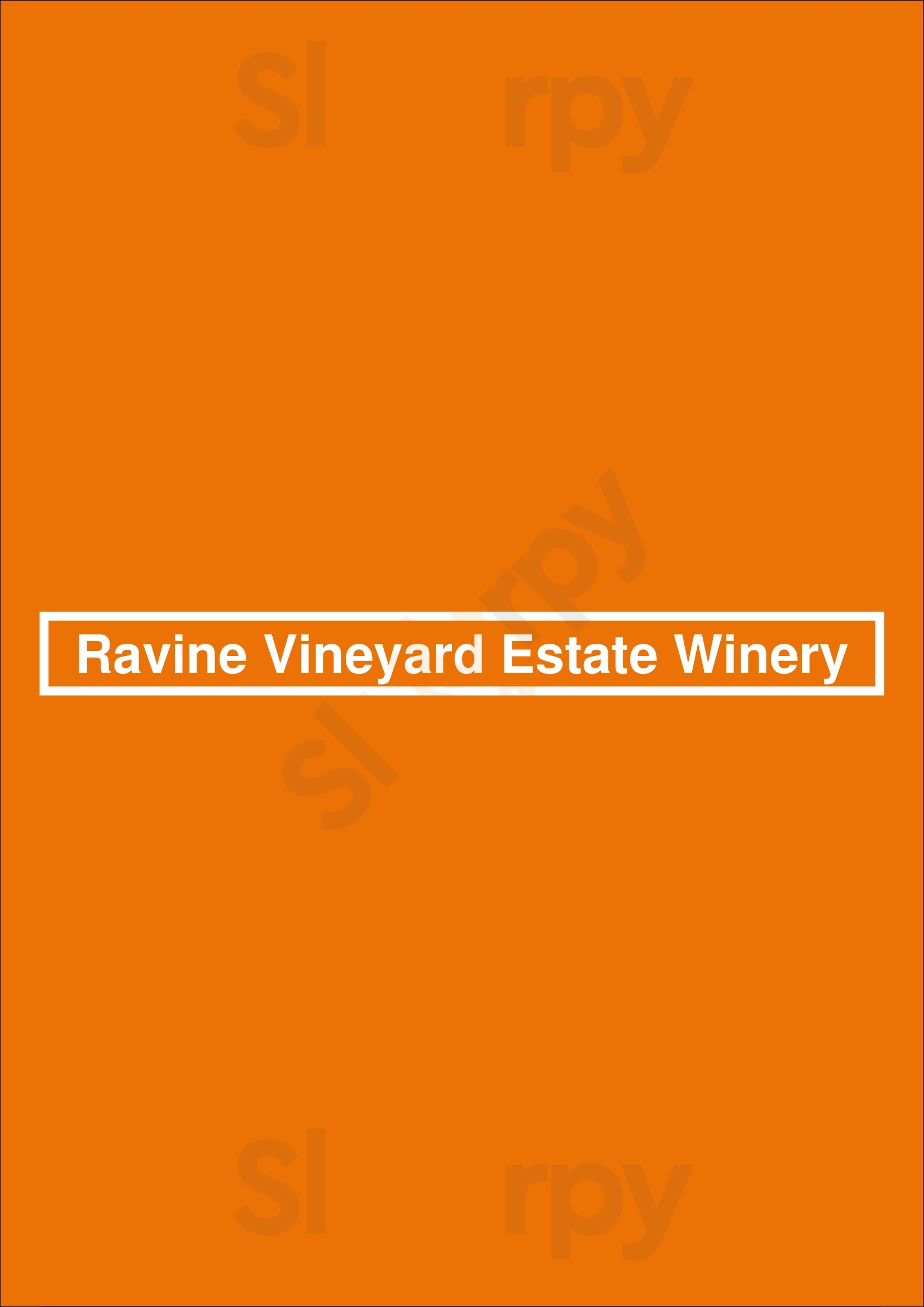 Ravine Vineyard Estate Winery Niagara-on-the-Lake Menu - 1