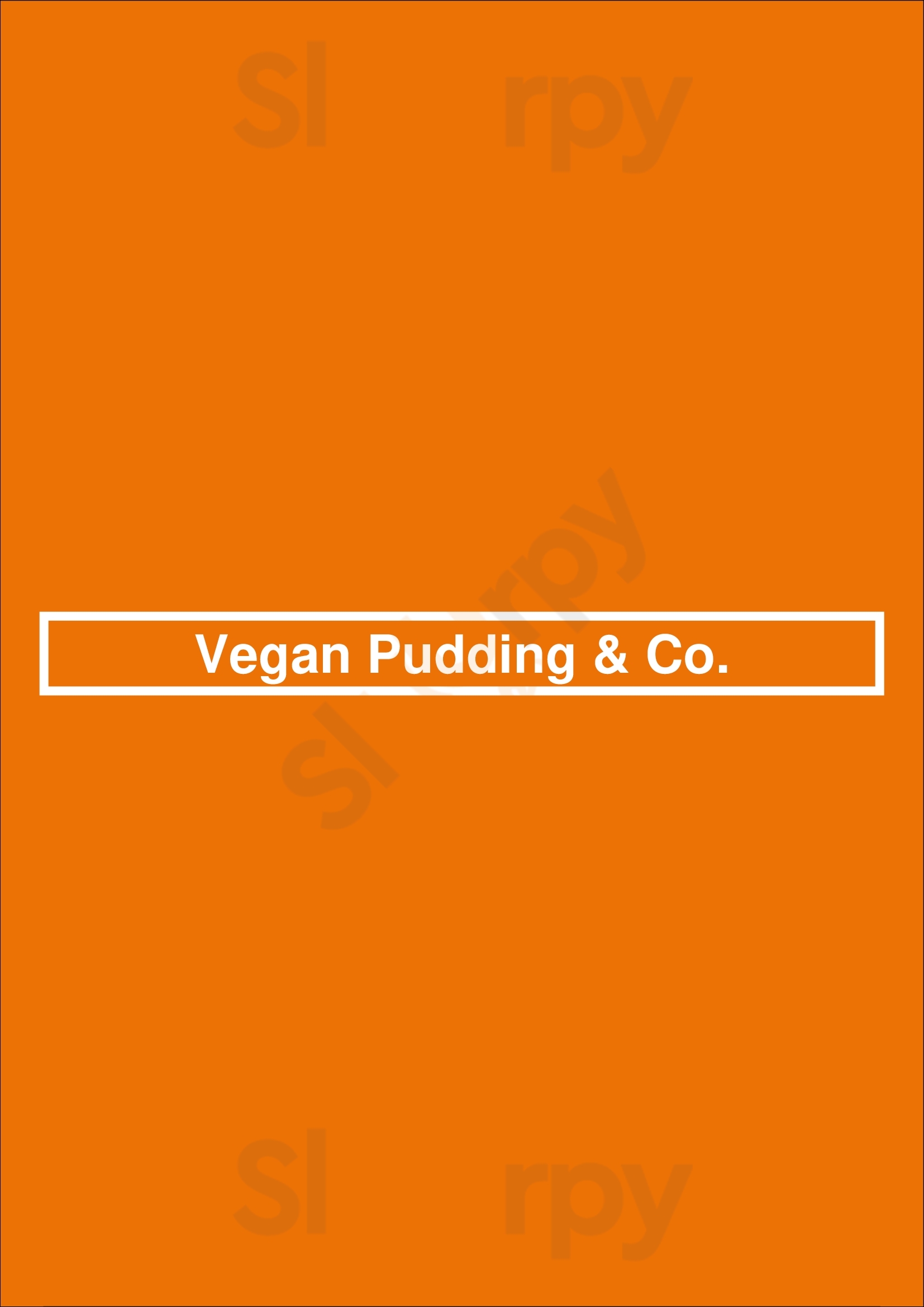 Vegan Pudding & Co. Vancouver Menu - 1