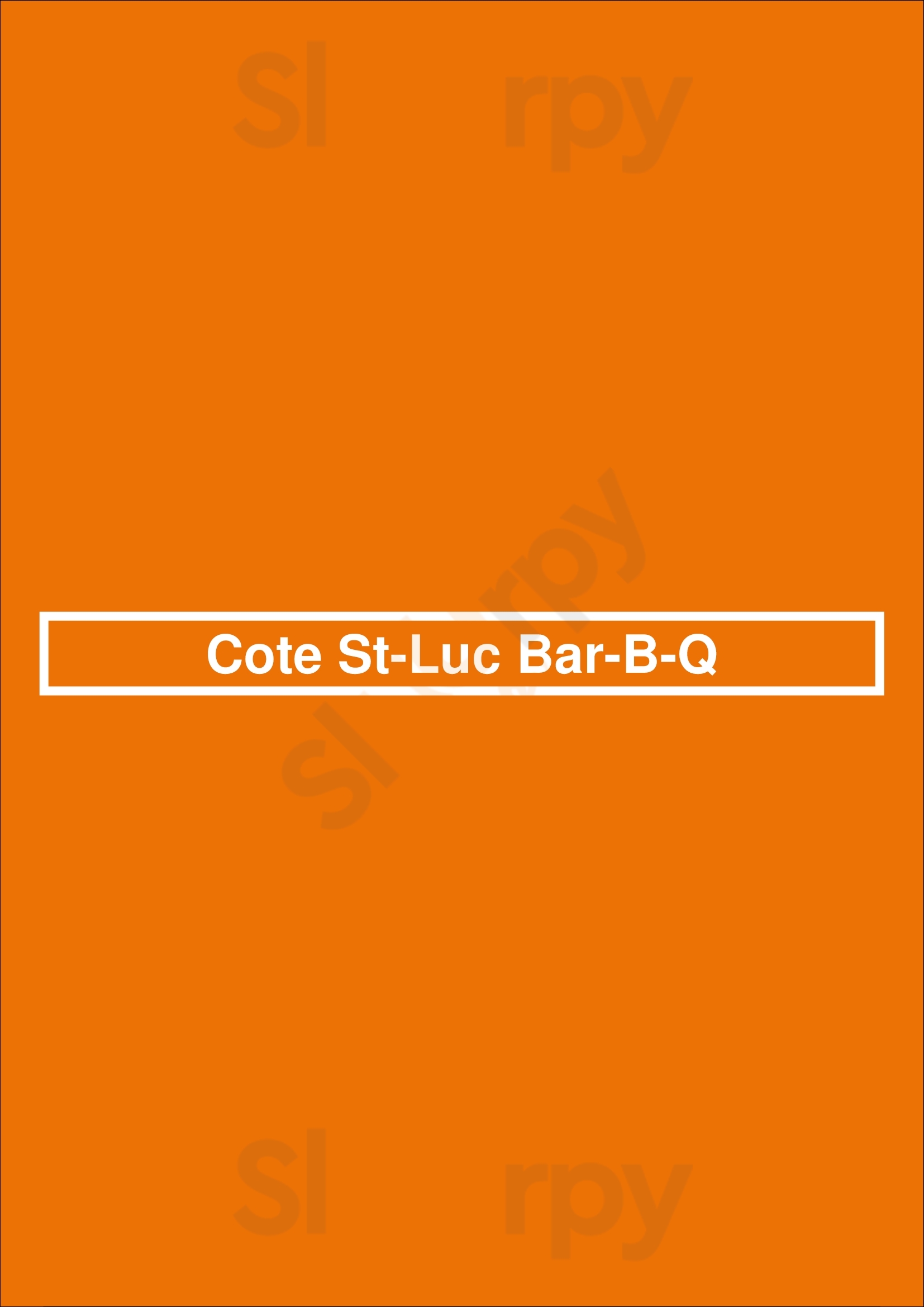 Cote St-luc Bbq Dollard-des-Ormeaux Menu - 1