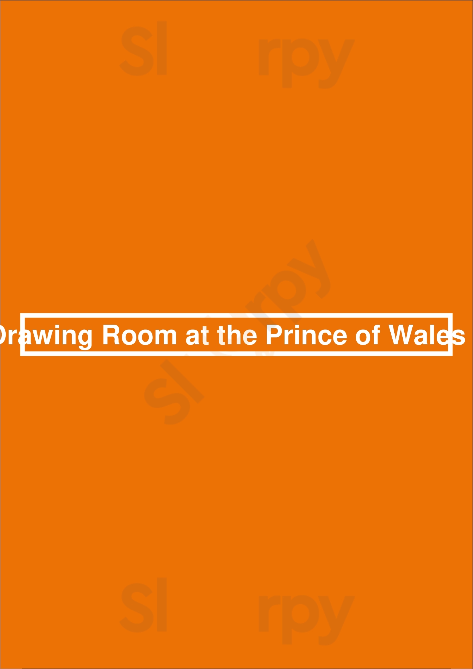 The Drawing Room At The Prince Of Wales Hotel Niagara-on-the-Lake Menu - 1