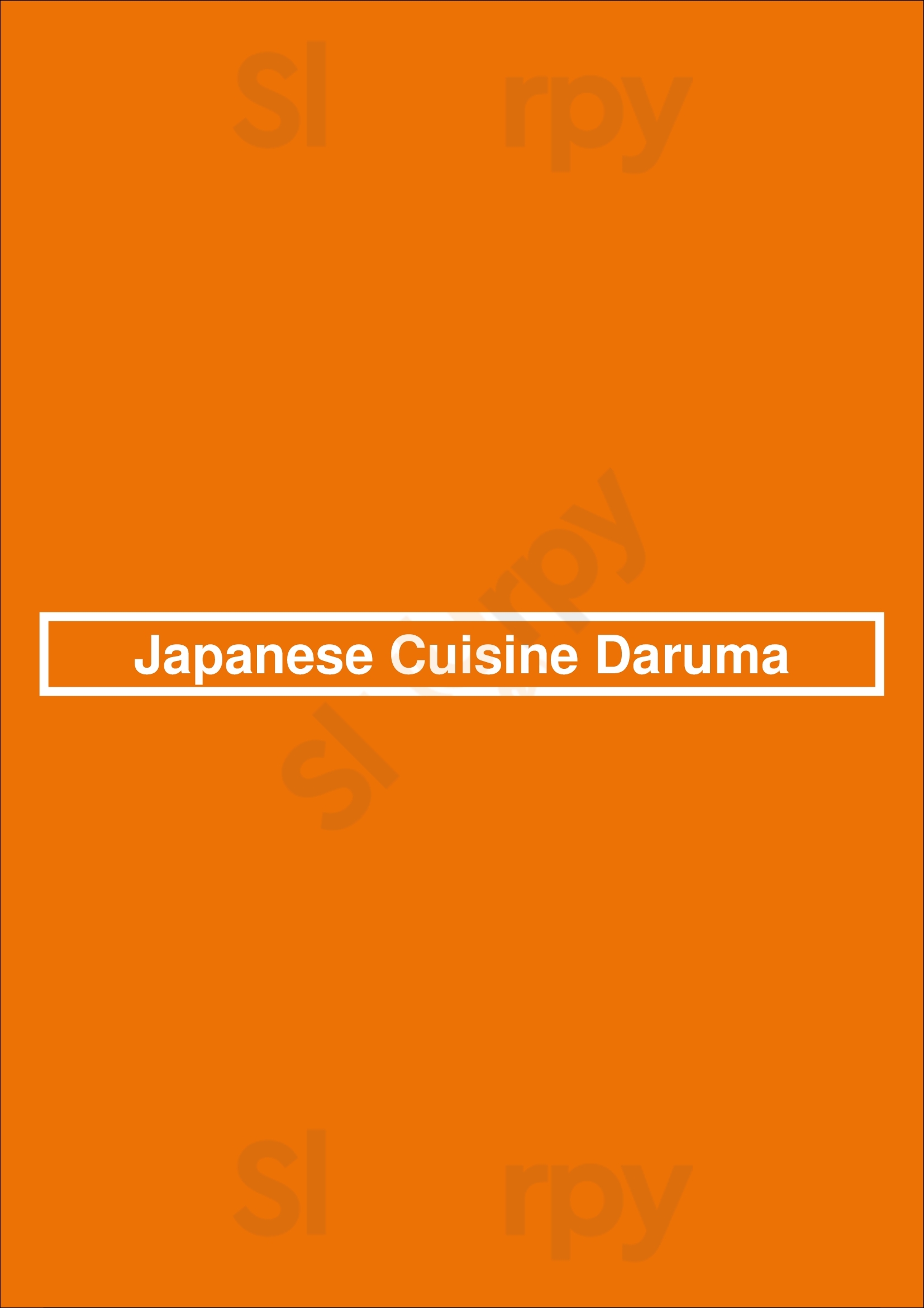 Japanese Cuisine Daruma Calgary Menu - 1