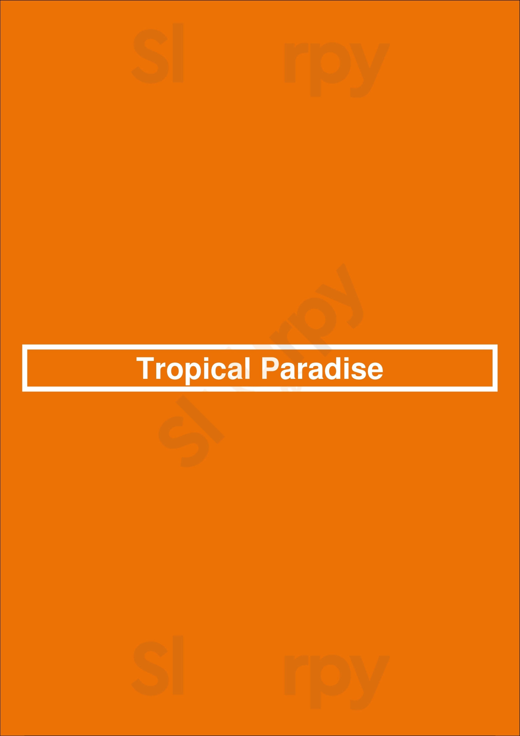Tropical Paradise Montreal Menu - 1