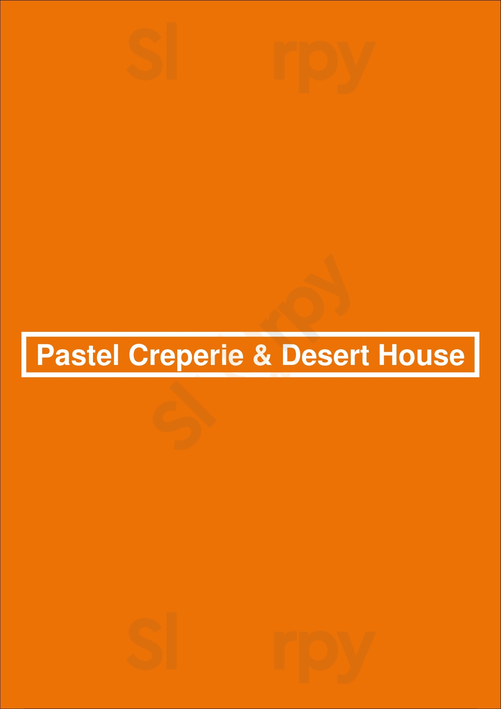 Pastel Creperie & Desert House Toronto Menu - 1