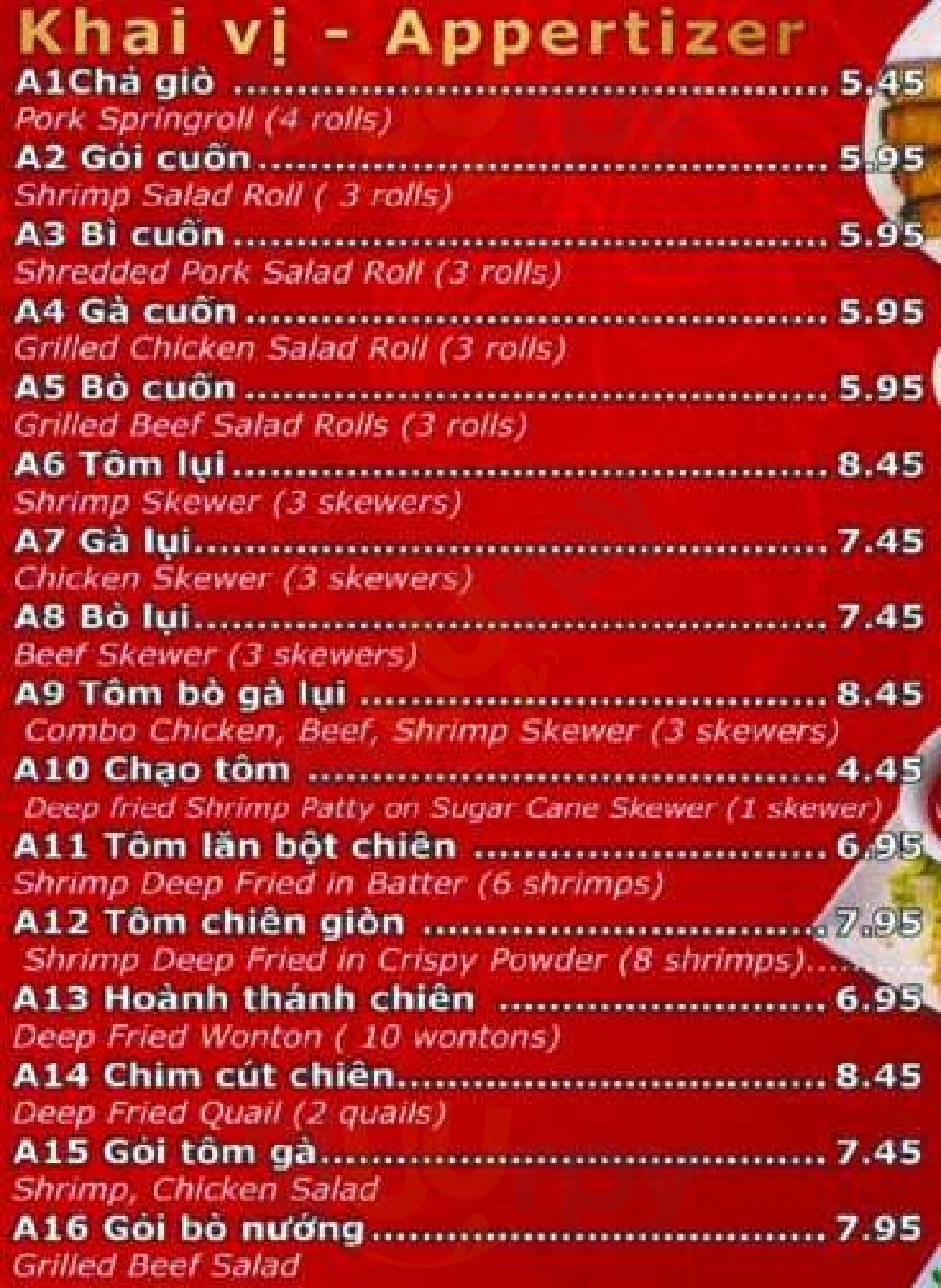 Pho Mai Thy Calgary Menu - 1