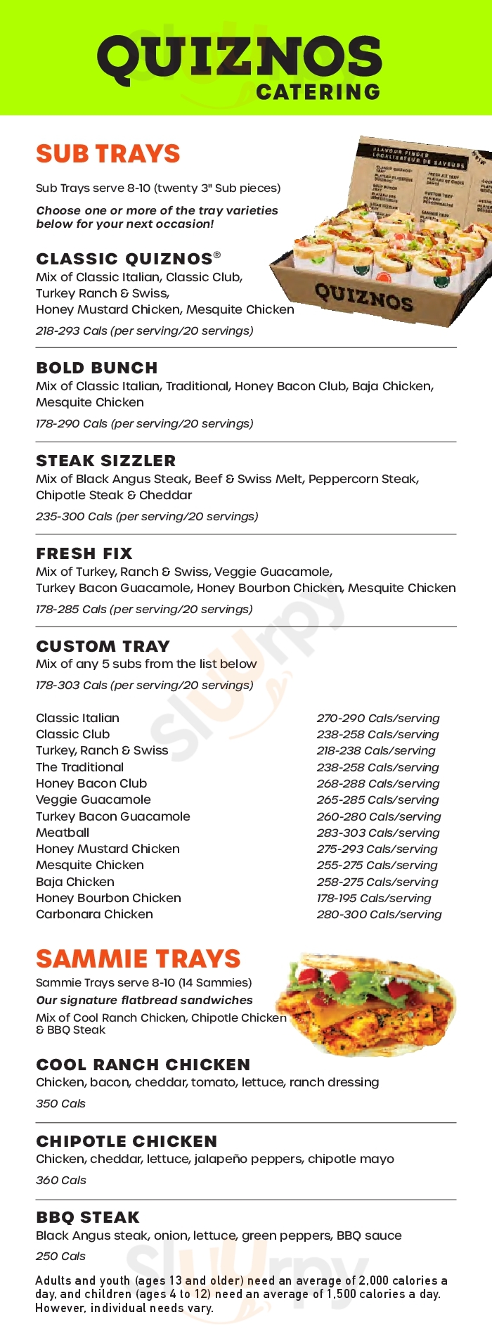 Quiznos Squamish Menu - 1