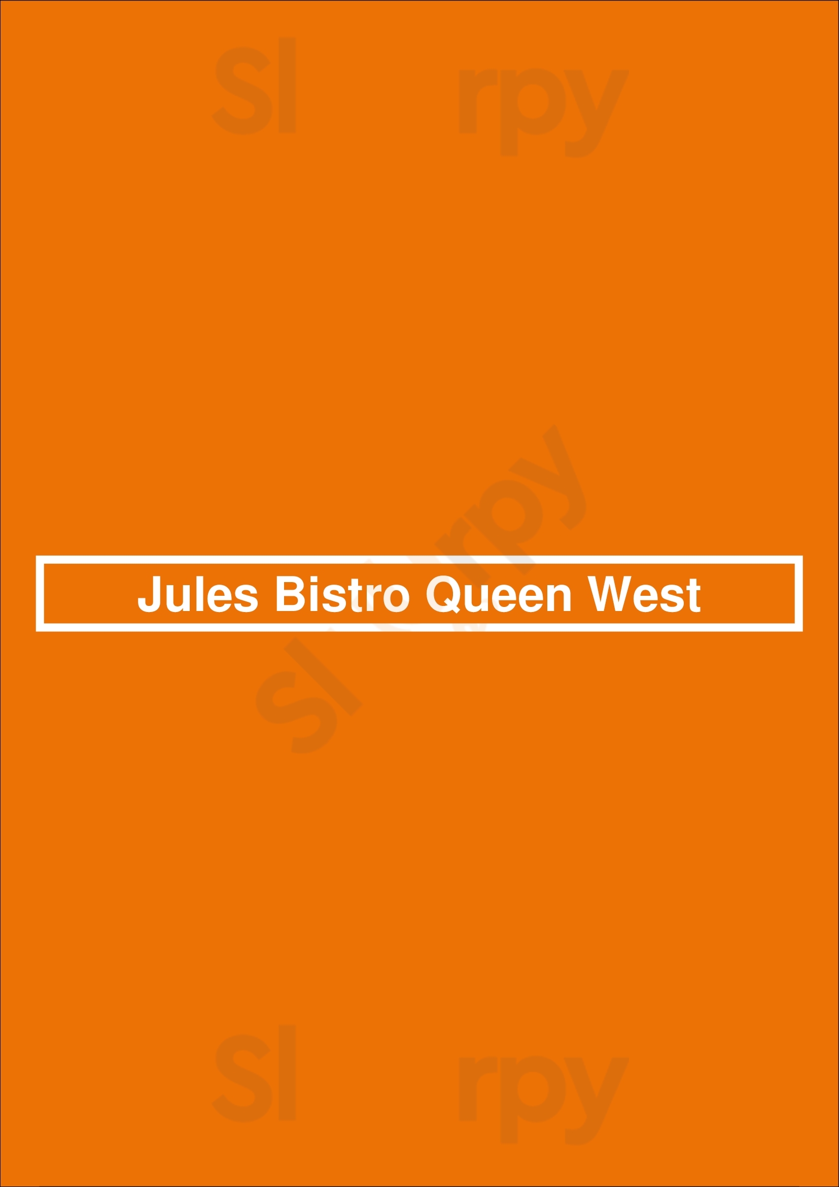 Jules Bistro Queen West Toronto Menu - 1