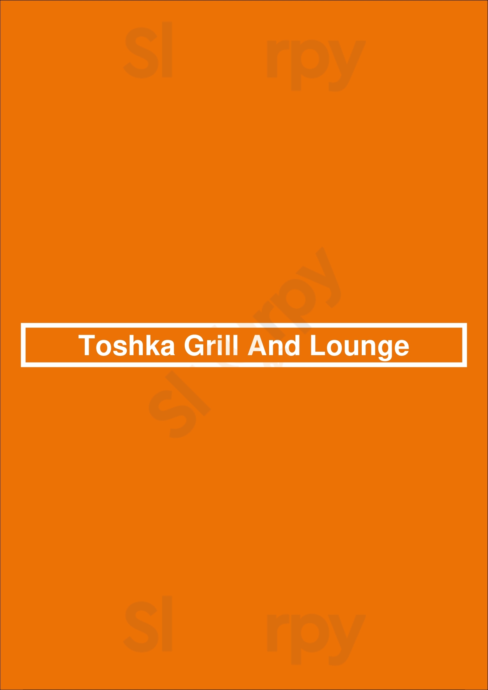Main Menu - Toshka Grill And Lounge