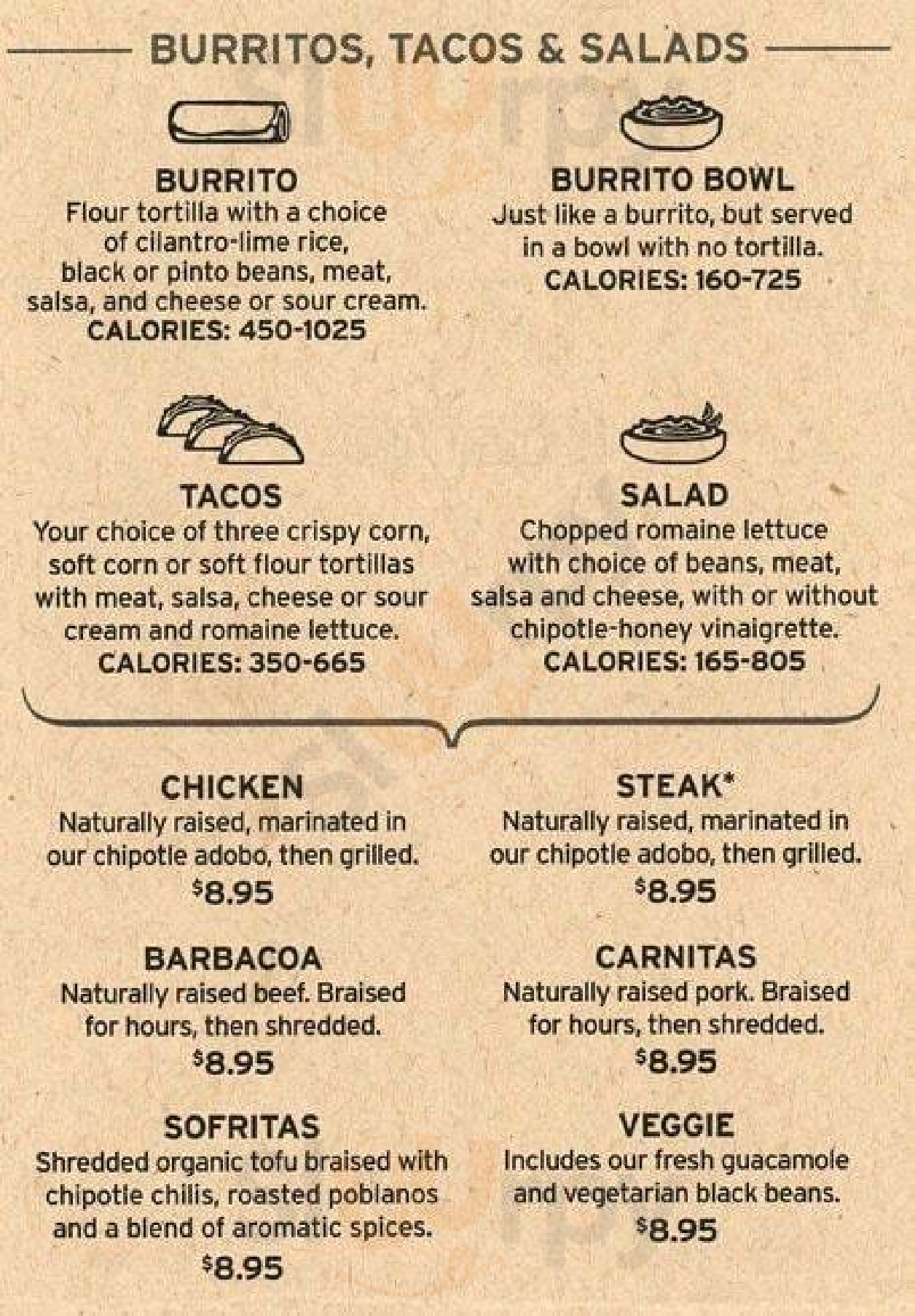 Chipotle Mexican Grill Burnaby Menu - 1